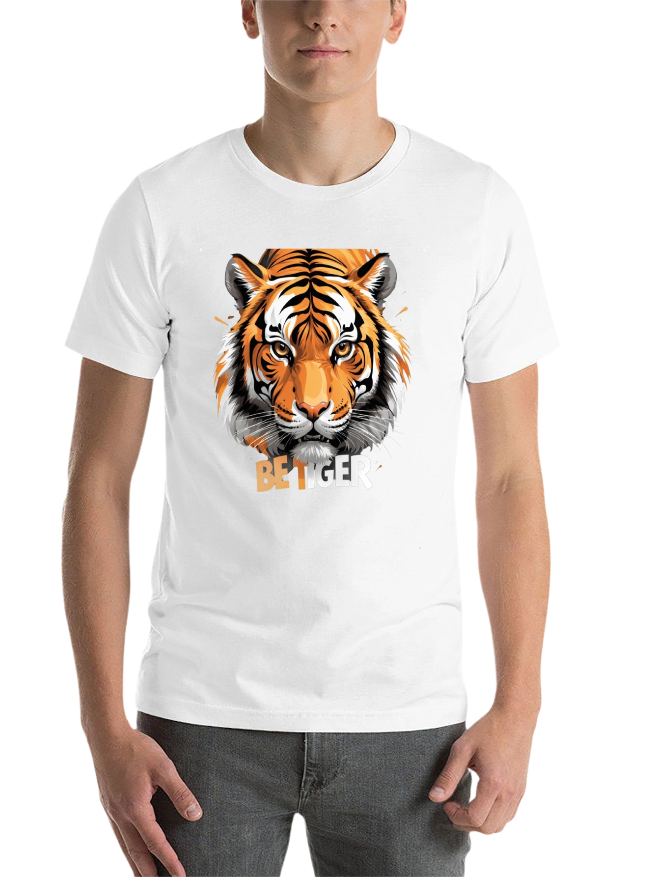 Black Be Tiger Graphic T-Shirt - Stylish Animal Print Tee view 14