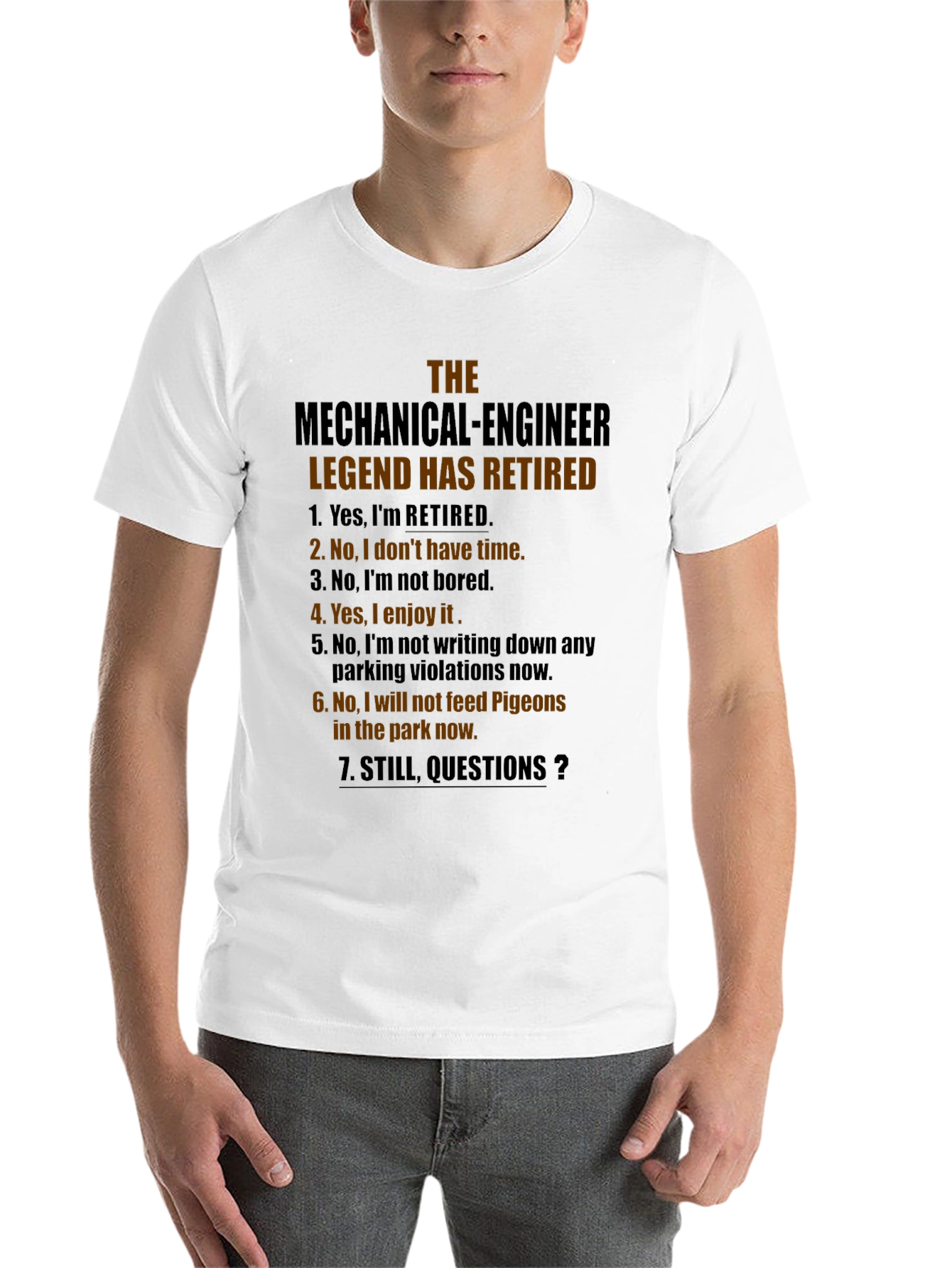 Black Retired Mechanical Engineer T-Shirt Funny Gift view 14