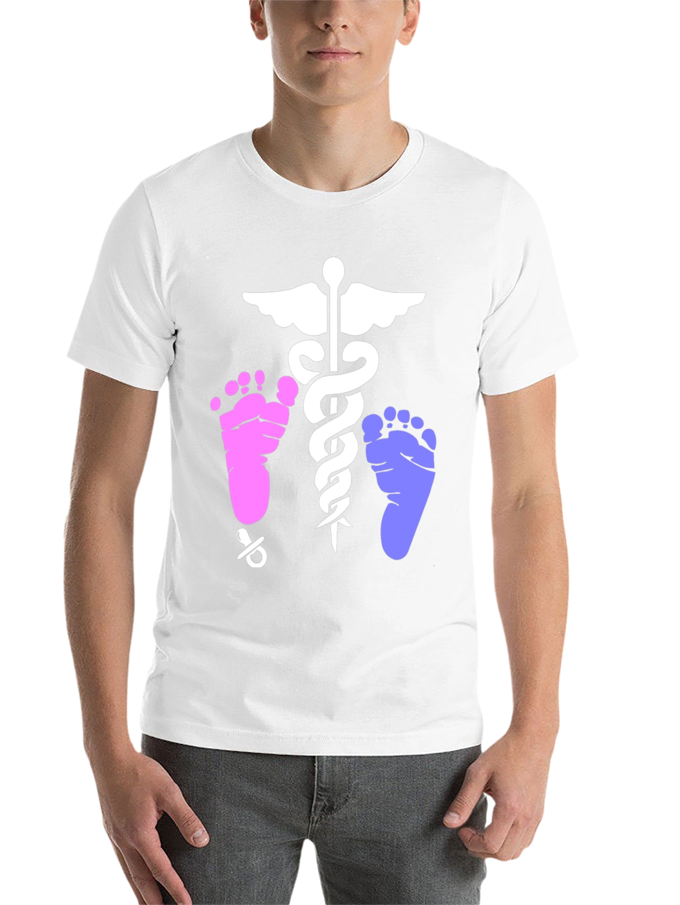 Black Newborn Baby Doctor Unisex T-Shirt view 14