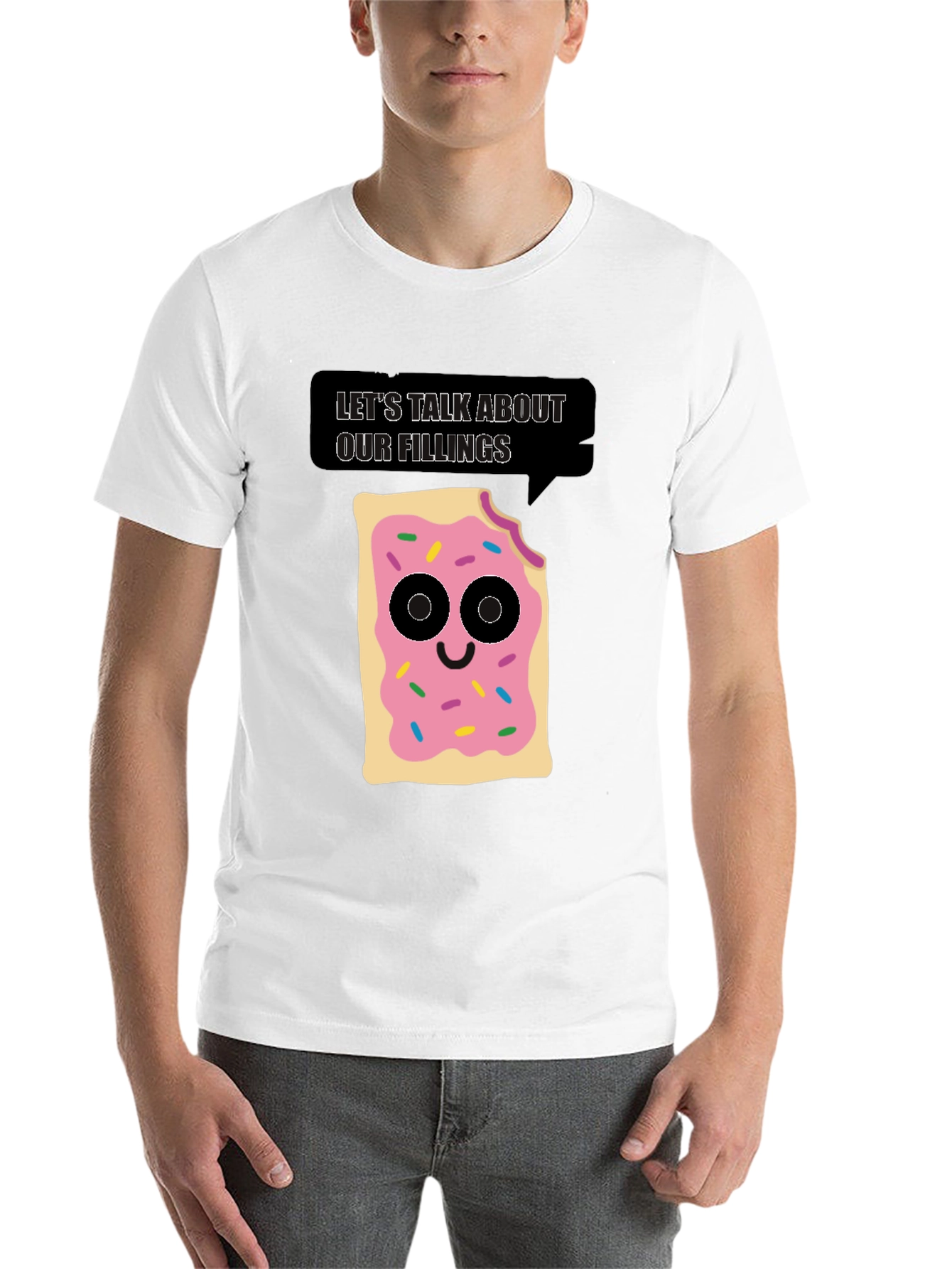 Black Let's Talk About Our Fillings T-Shirt view 14