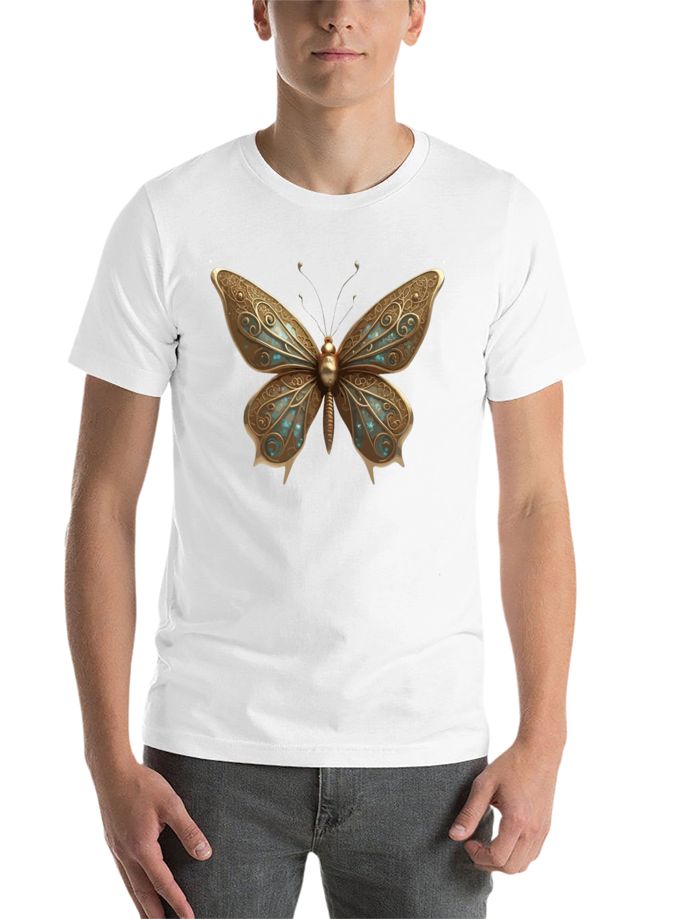 Black Butterfly Graphic Tee - Stylish Menswear view 14