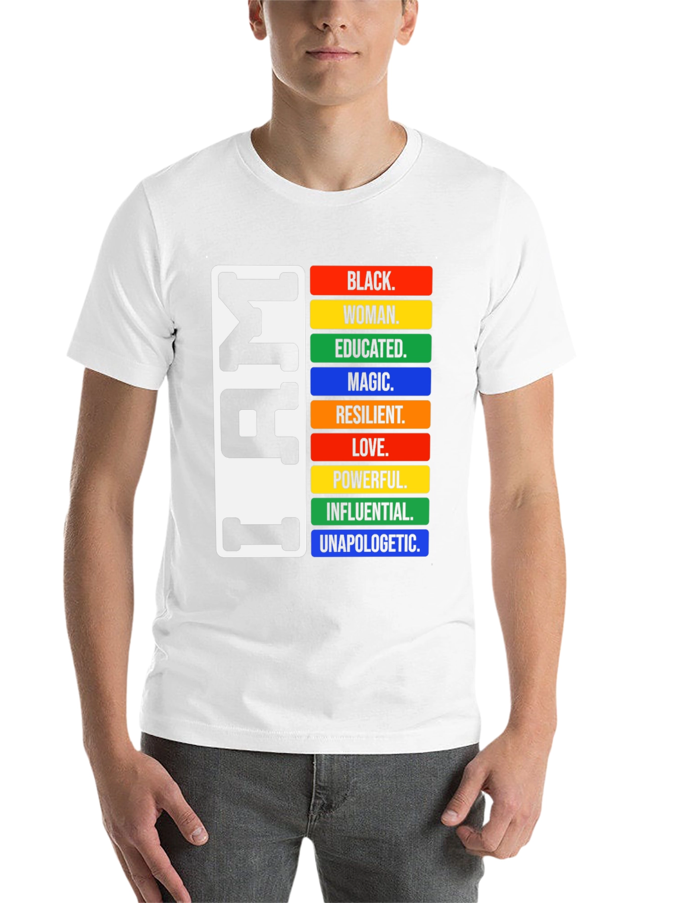 Black I AM Black Woman T-Shirt view 14