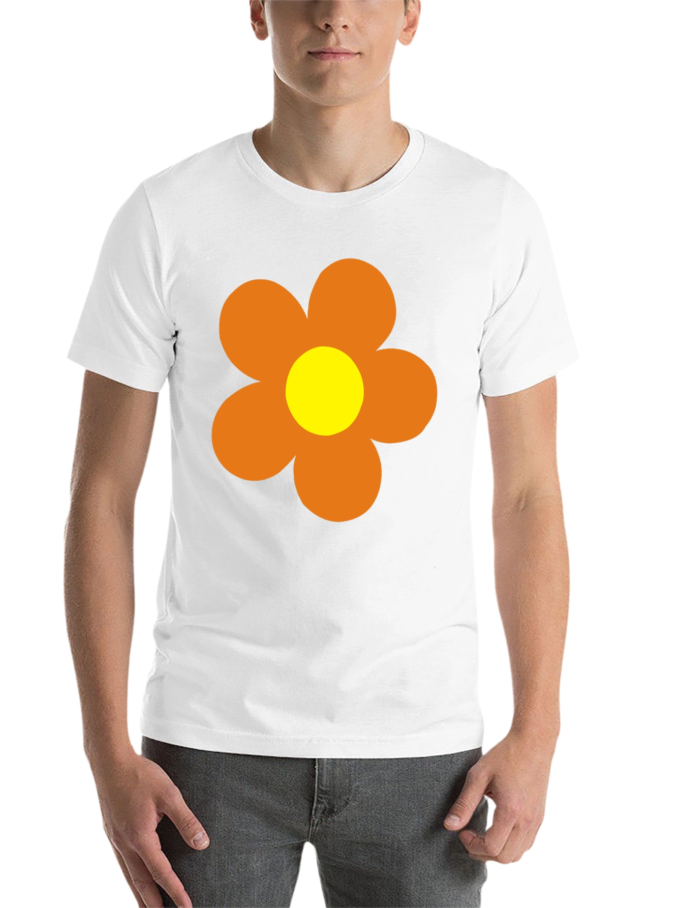 Black Retro Flower Power T-Shirt - 60s 70s Style view 14