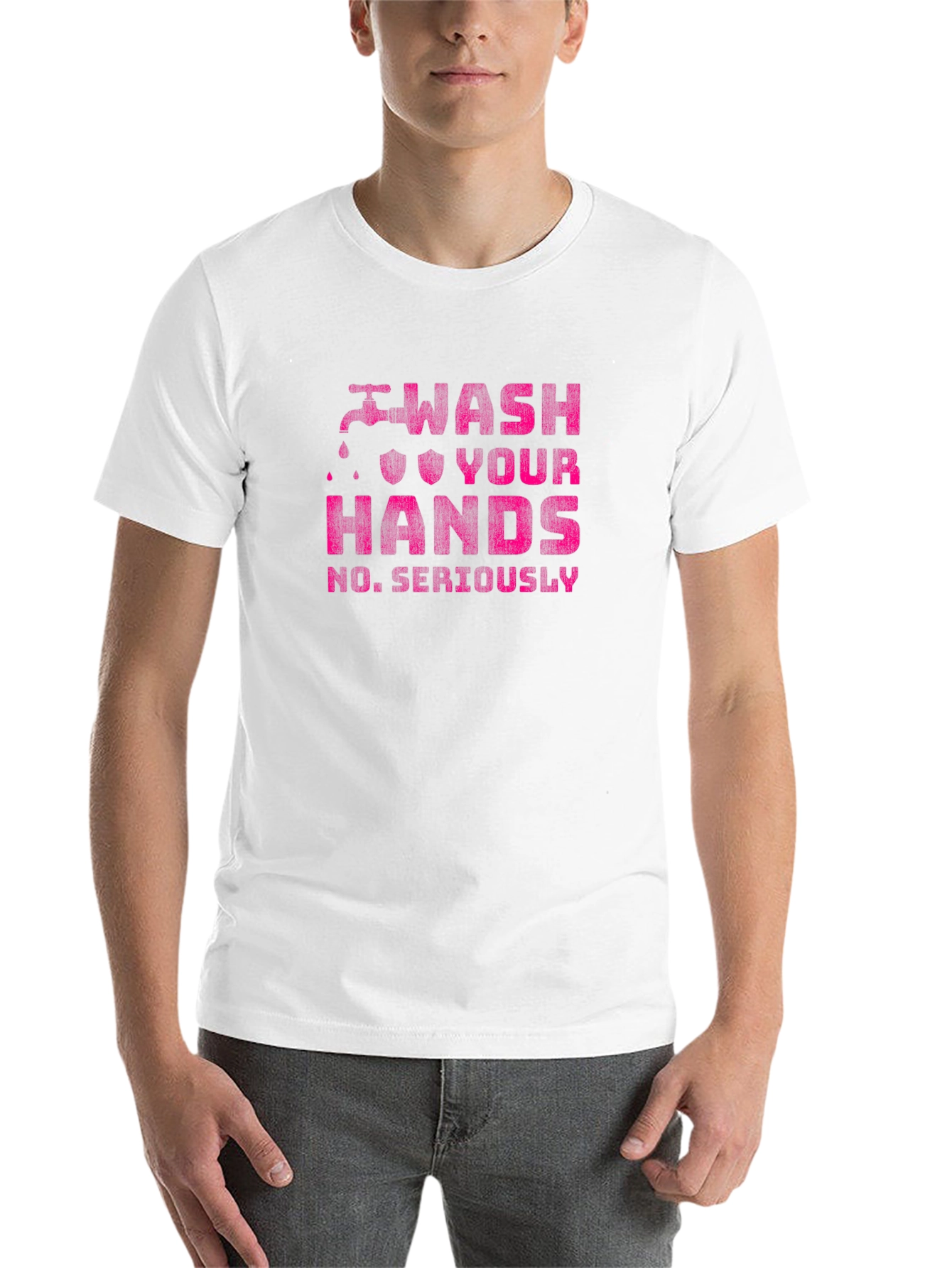 Black Wash Your Hands Graphic T-Shirt view 14