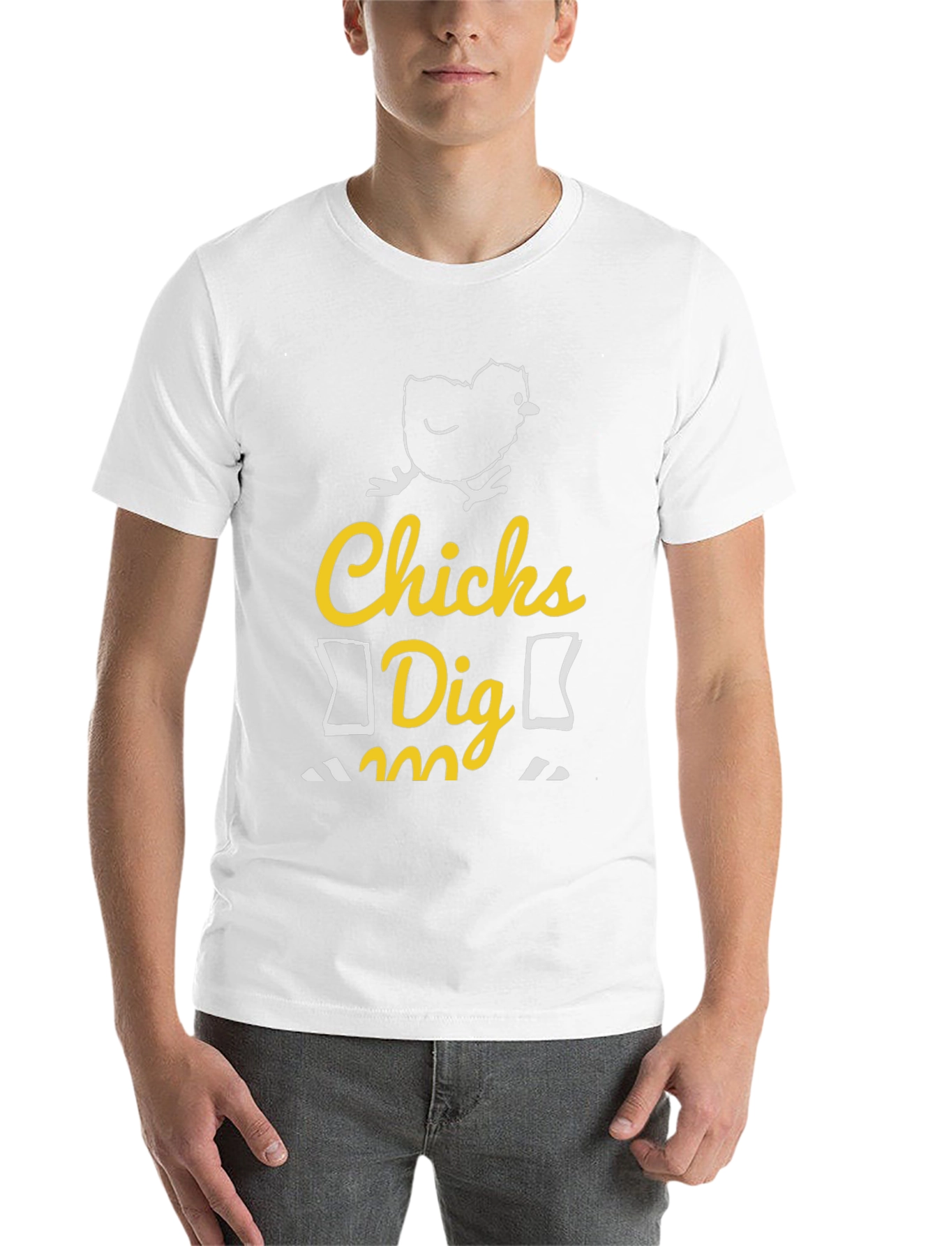 Black Funny Chicks Dig Me Graphic T-Shirt view 14