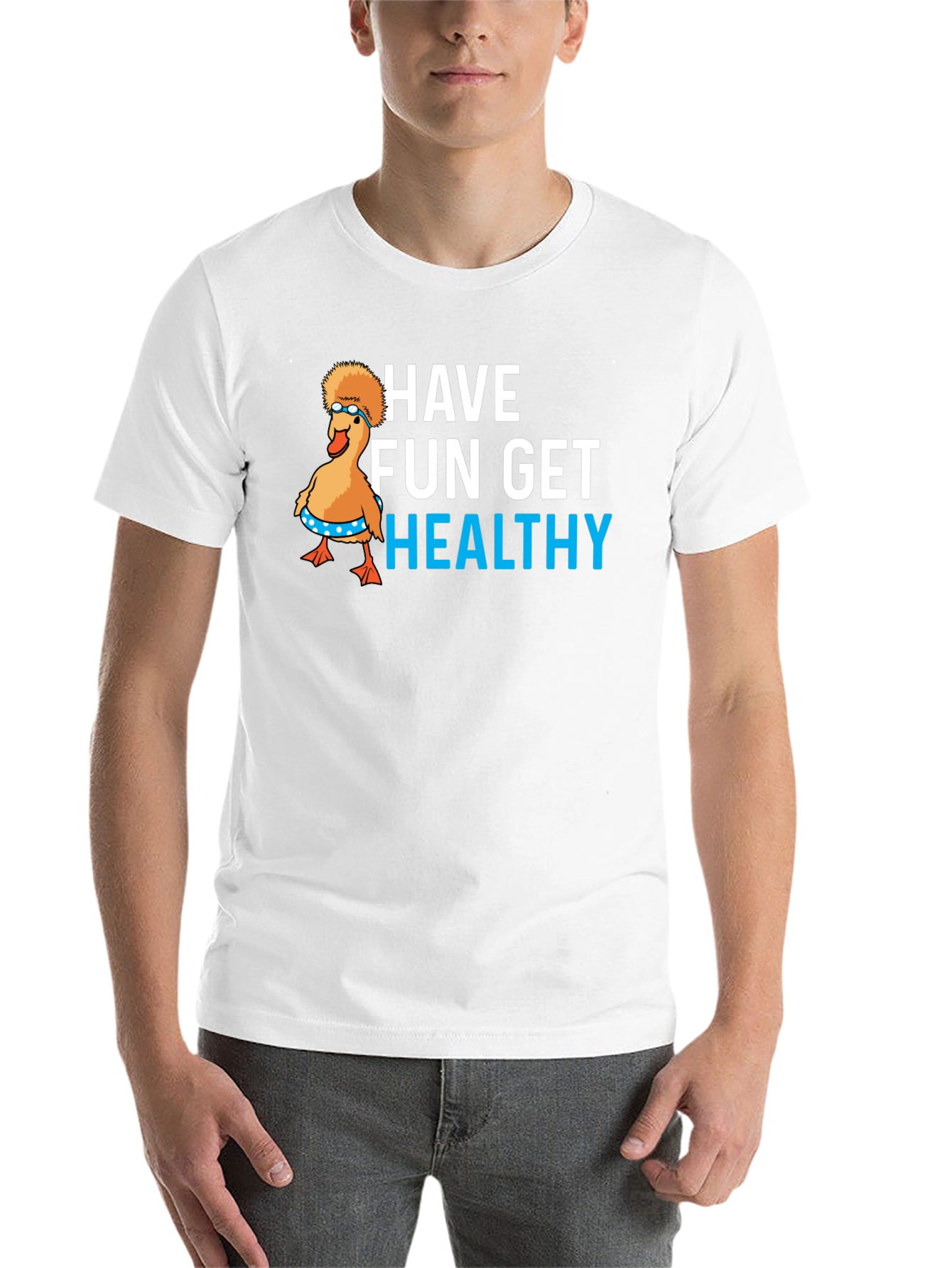 Black Have Fun Get Healthy Graphic T-Shirt view 14