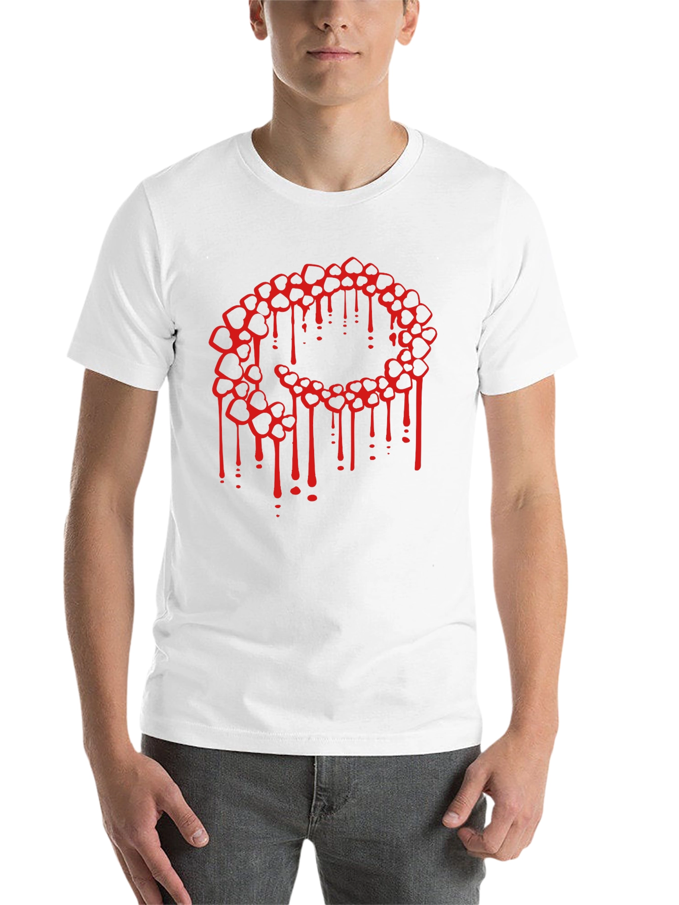 Black Bleeding Hearts Graphic Tee - Black view 14