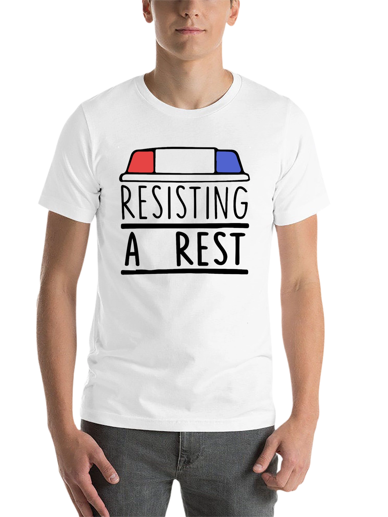Black Resisting Arrest T-Shirt - Funny Slogan Tee view 14