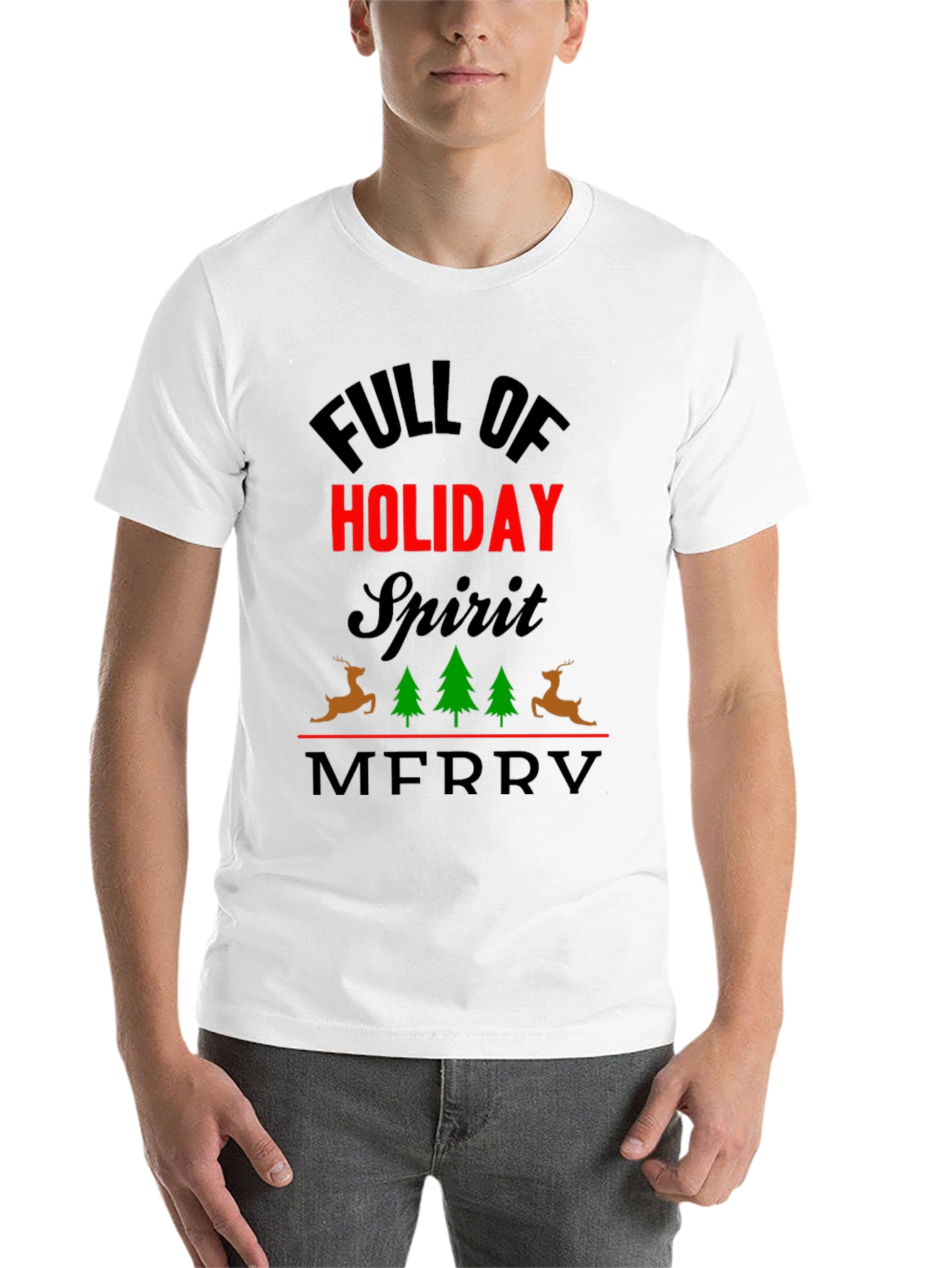 Black Holiday Spirit Graphic Tee view 14