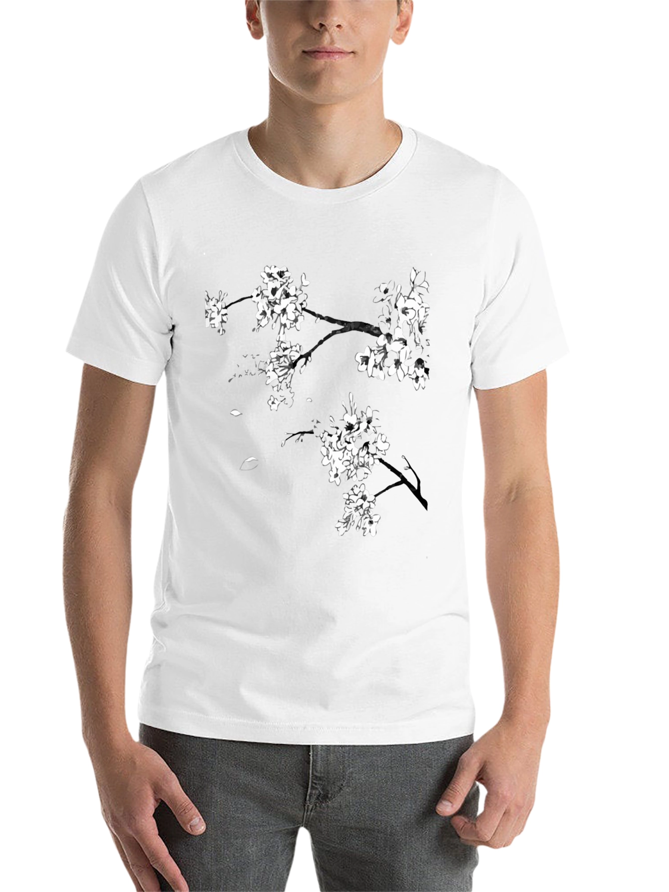 Black Blossom Branch Black Tee view 14