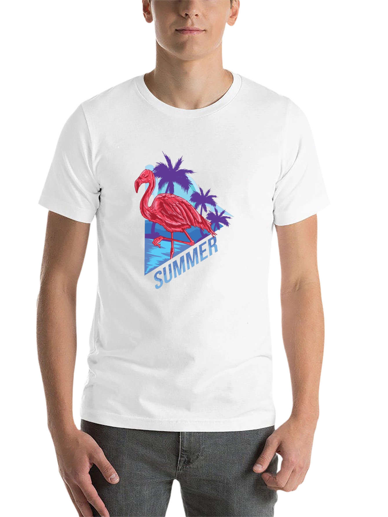 Black Summer Flamingo T-Shirt - Tropical Vibes view 14