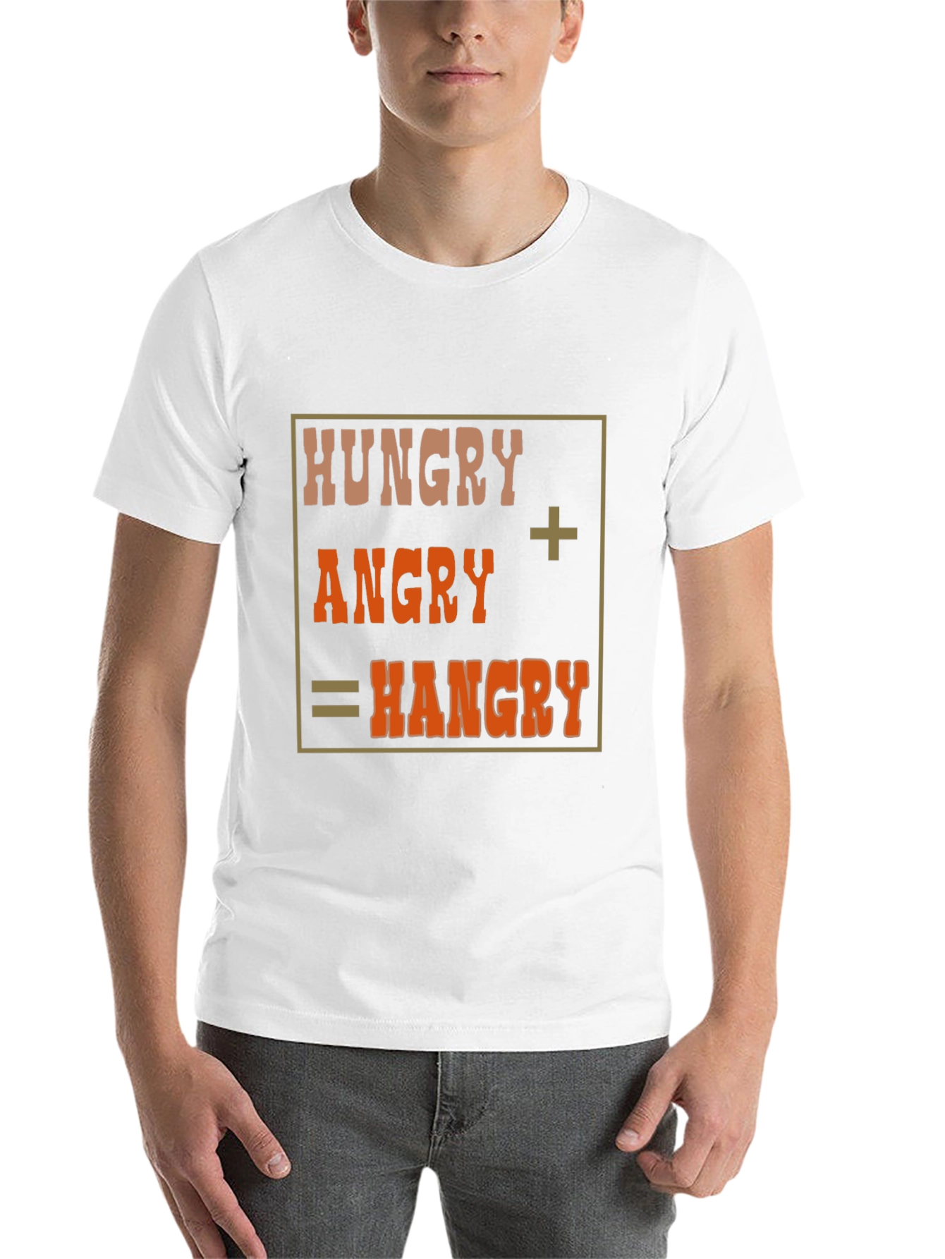 Black Hangry T-Shirt - Funny Hungry Angry Tee view 14