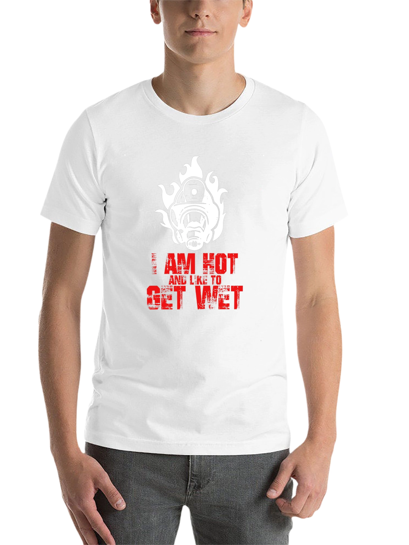 Black I Am Hot and Like to Get Wet Graphic T-Shirt view 14