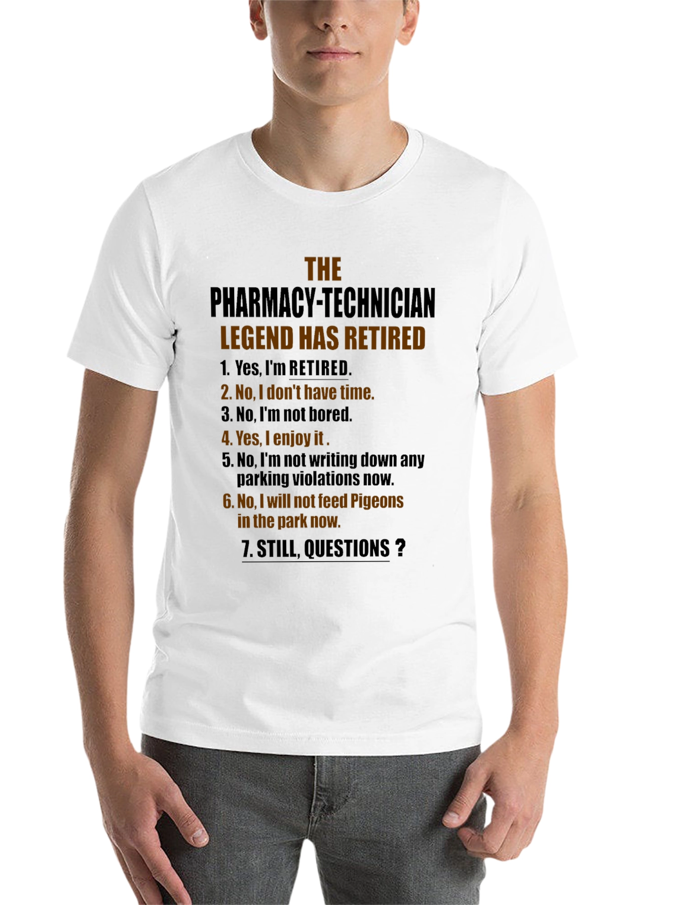 Black Retired Pharmacy Technician Legend T-Shirt view 14