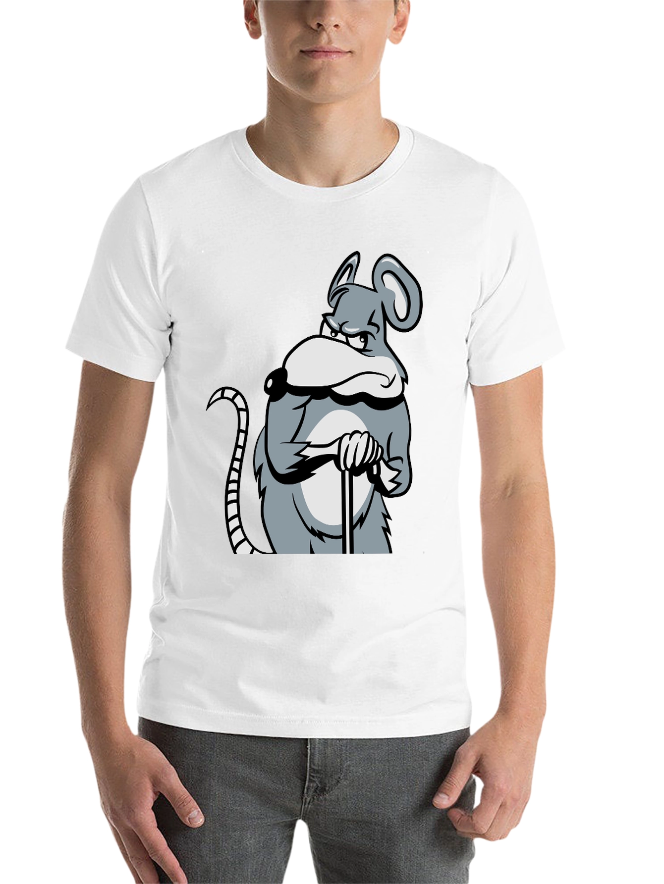 Black Grumpy Mouse Graphic T-Shirt - Black view 14