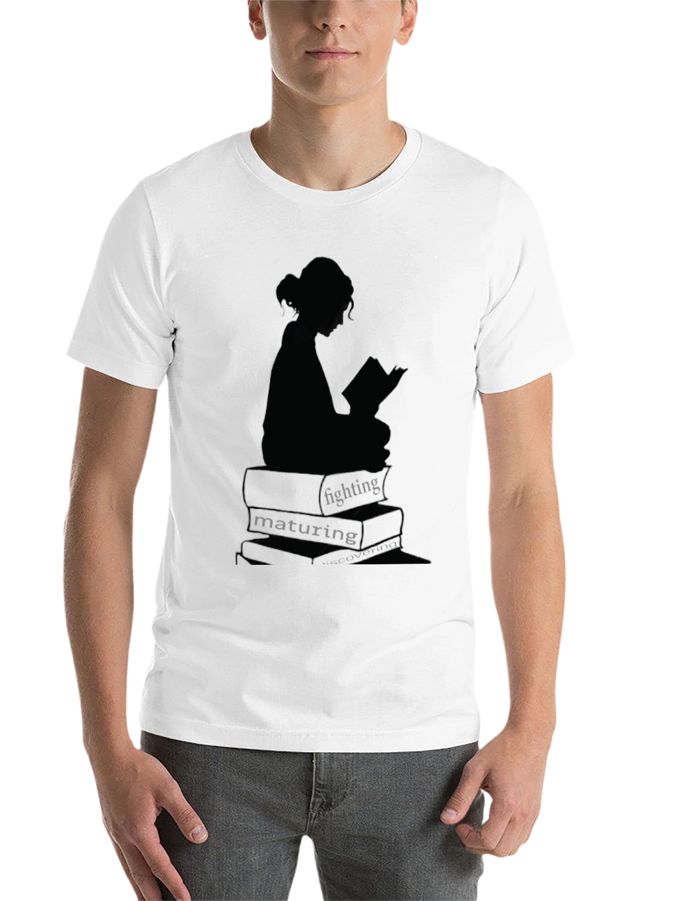 Black Bookworm Graphic Tee - Read, Fight, Mature view 14