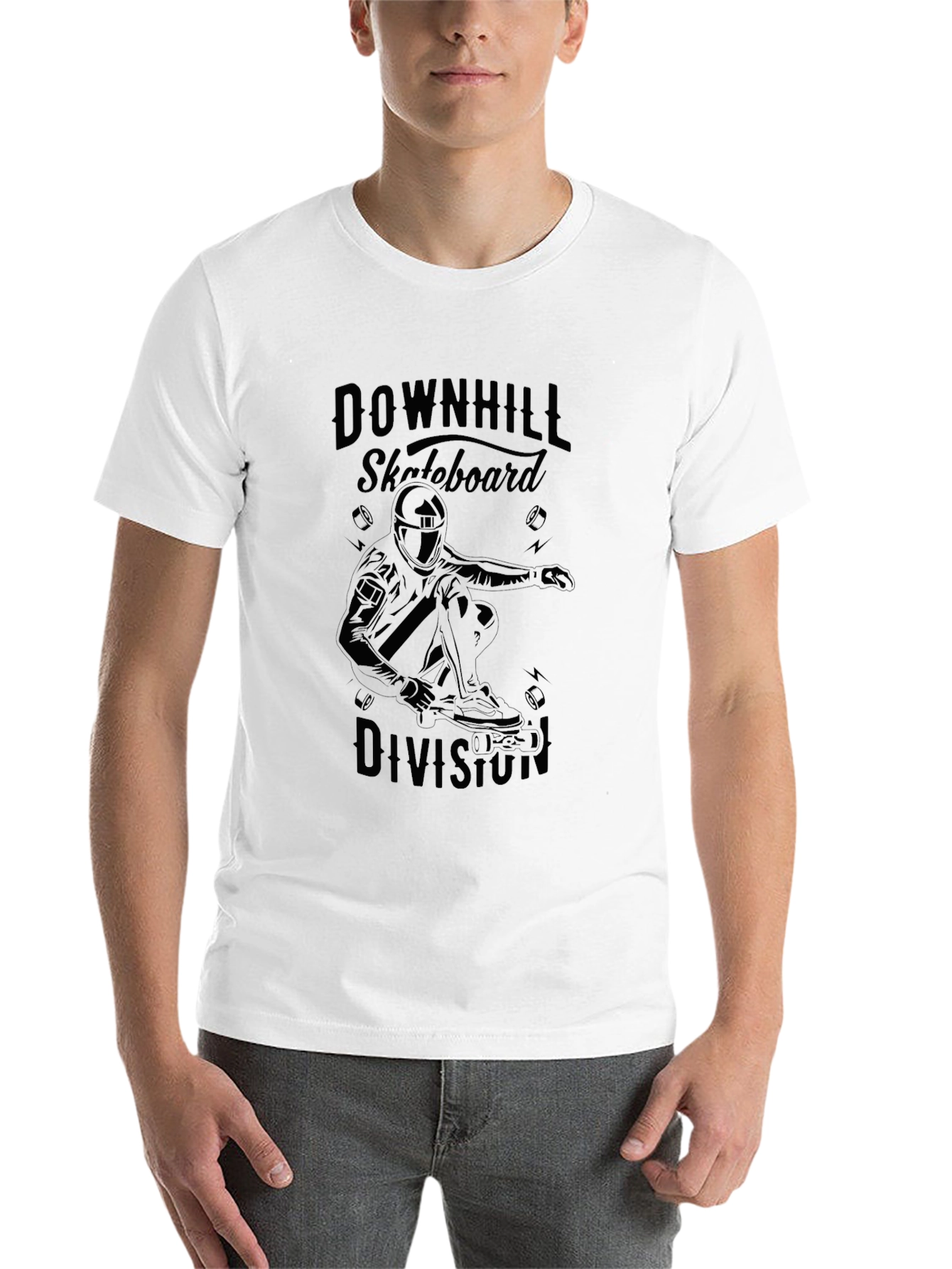 Black Downhill Skateboard Division Graphic Tee view 14