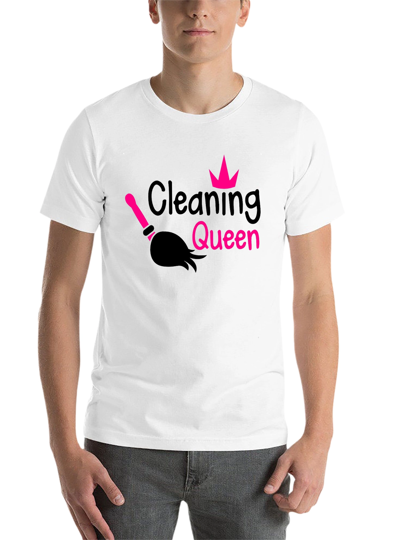 Black Cleaning Queen Graphic Tee - Black T-Shirt view 14