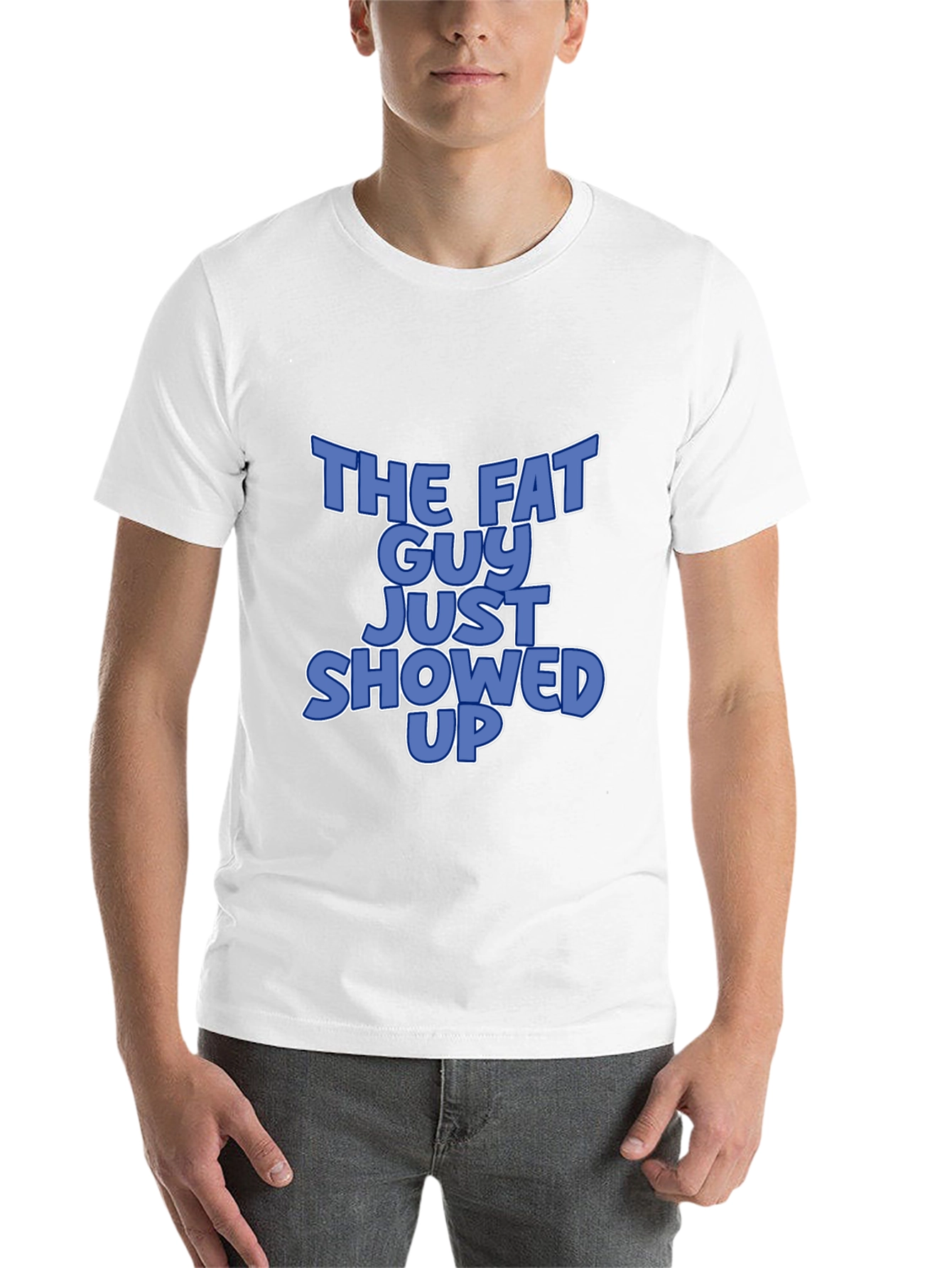 Black The Fat Guy Just Showed Up Graphic T-Shirt view 14