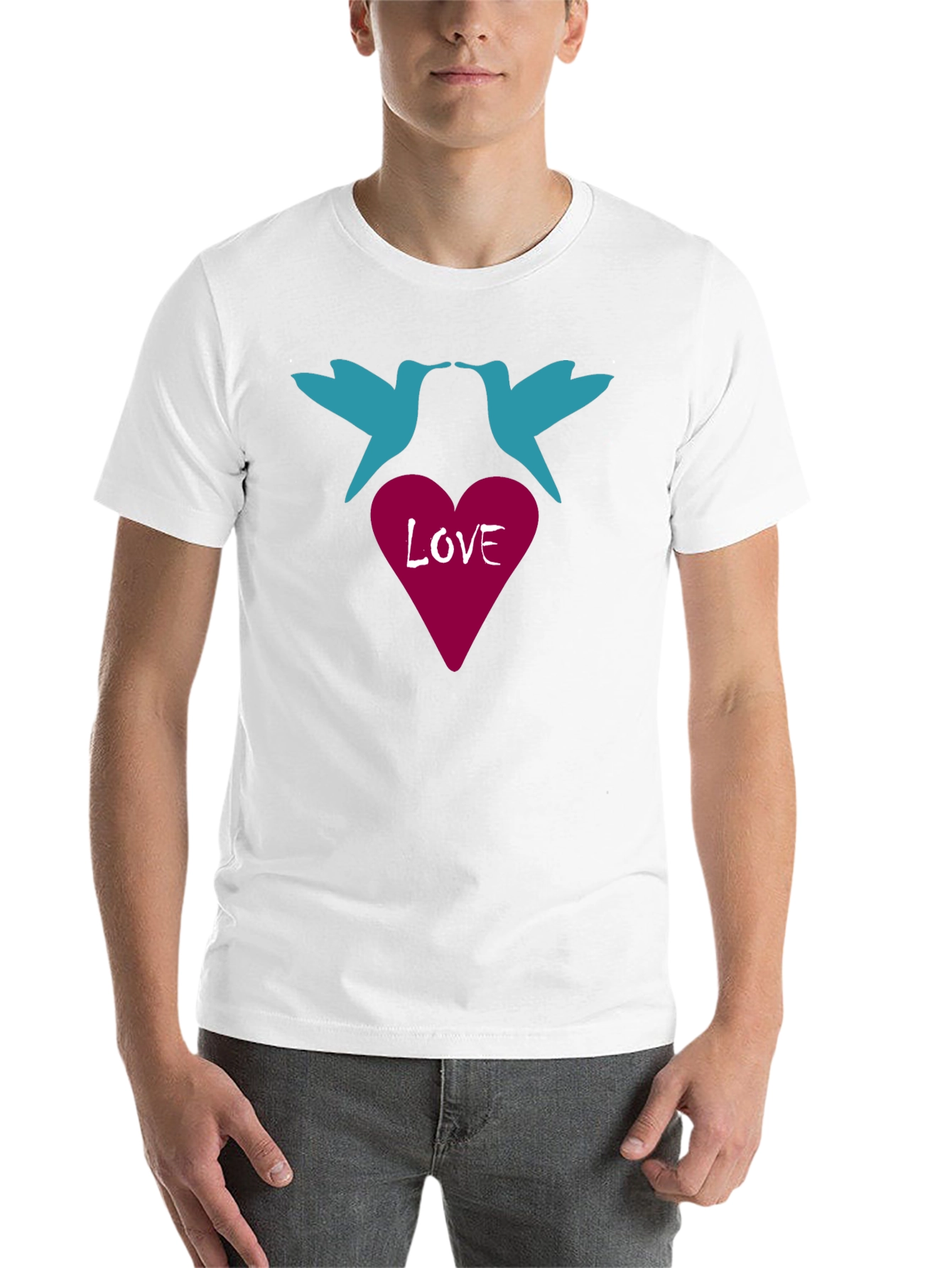 Black Love Birds Graphic Tee - Stylish Casual Wear view 14