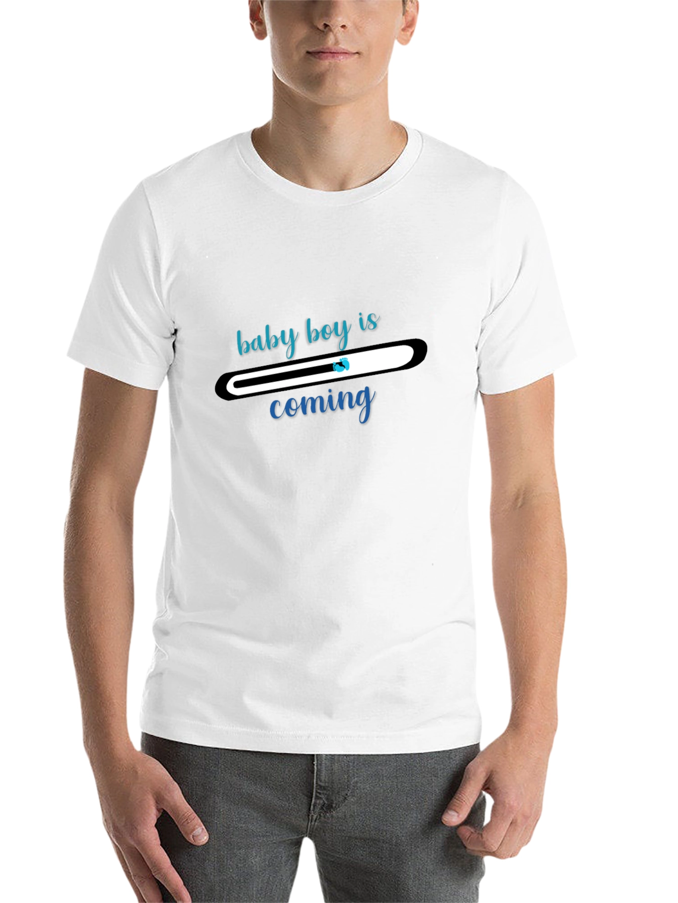 Black Baby Boy is Loading T-Shirt - New Dad Gift view 14