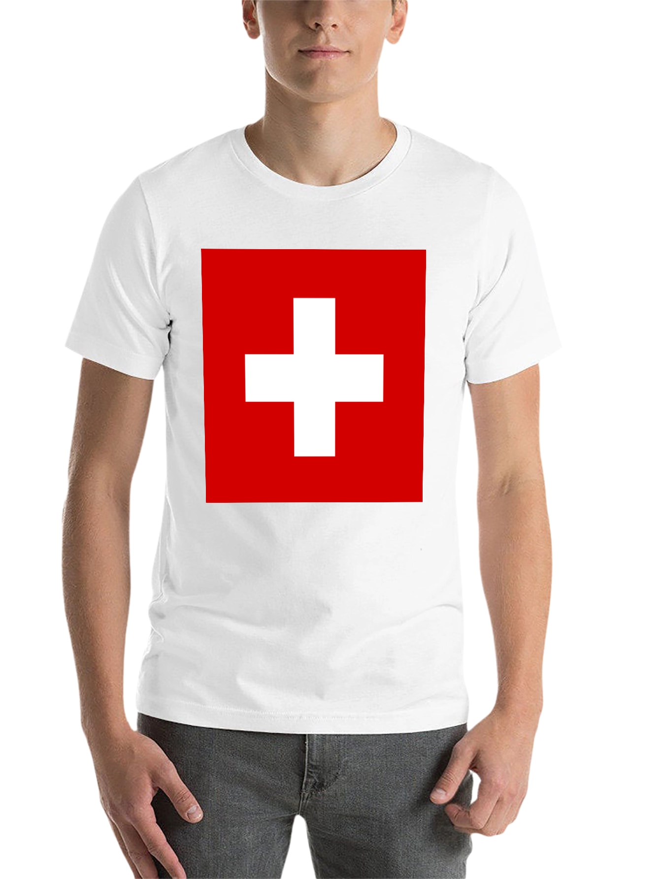 Black Switzerland Flag T-Shirt view 14