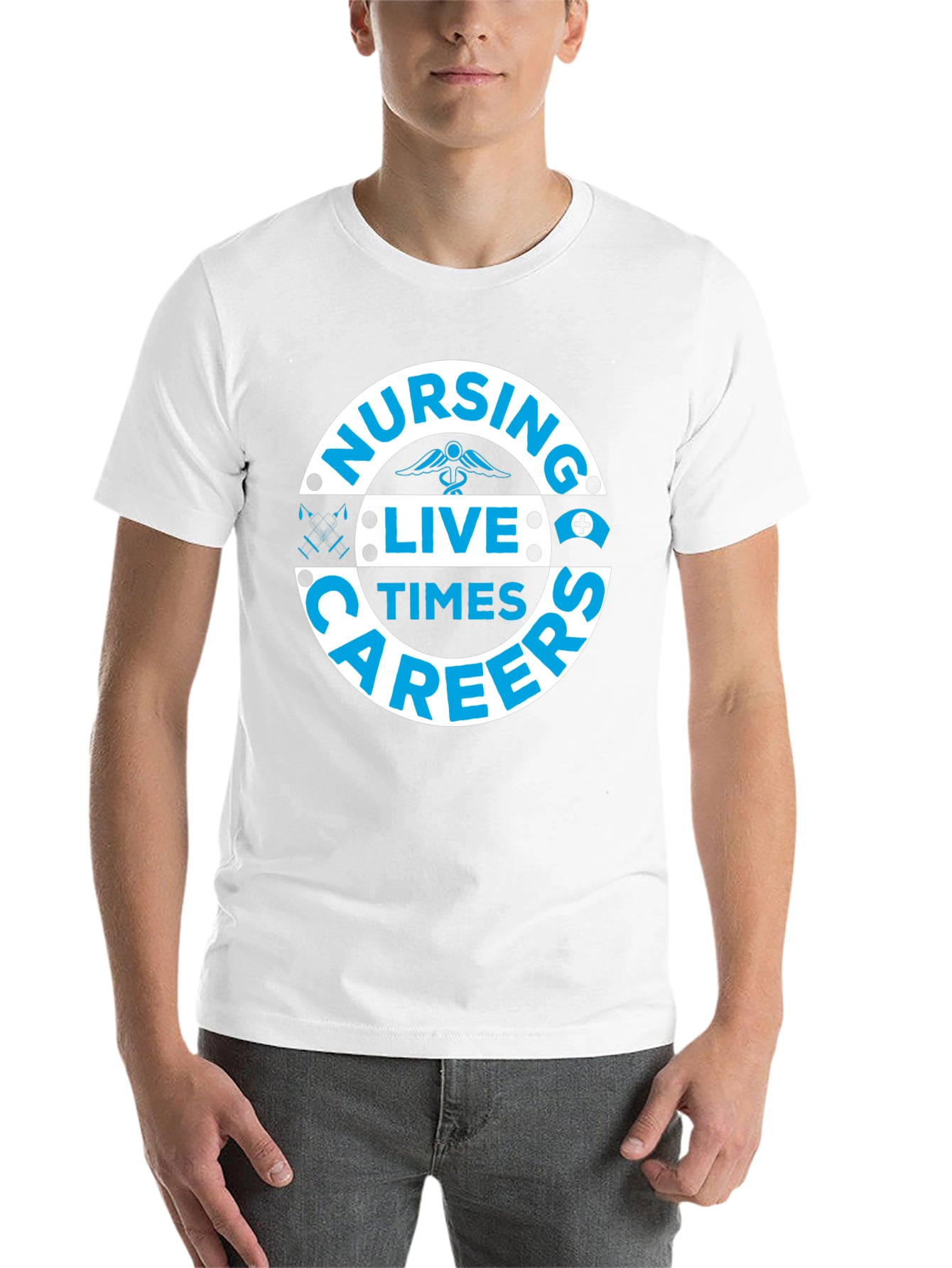 Black Nursing Live Times Career Tee - Black view 14