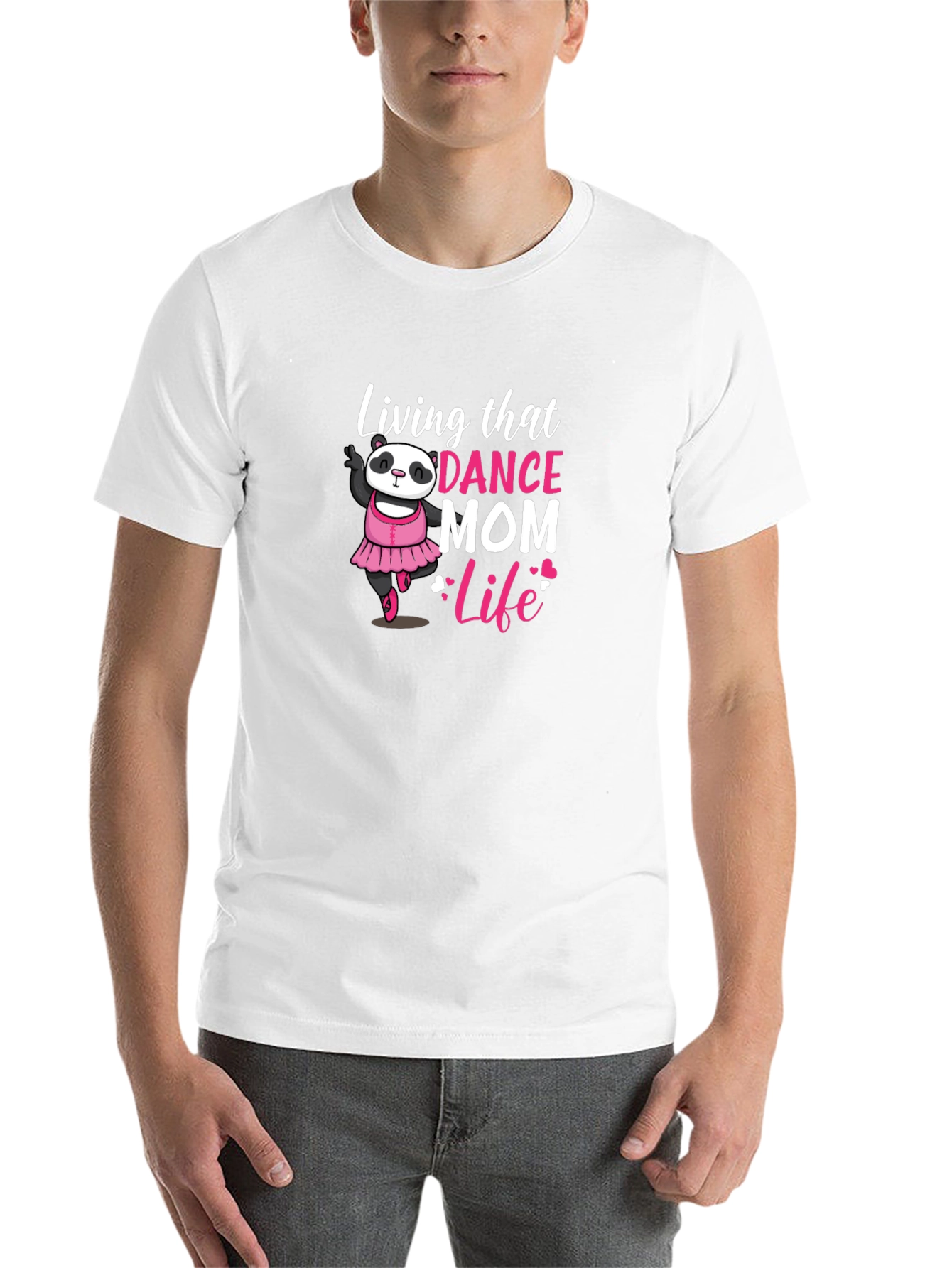 Black Dance Mom Life Panda Bear T-Shirt view 14