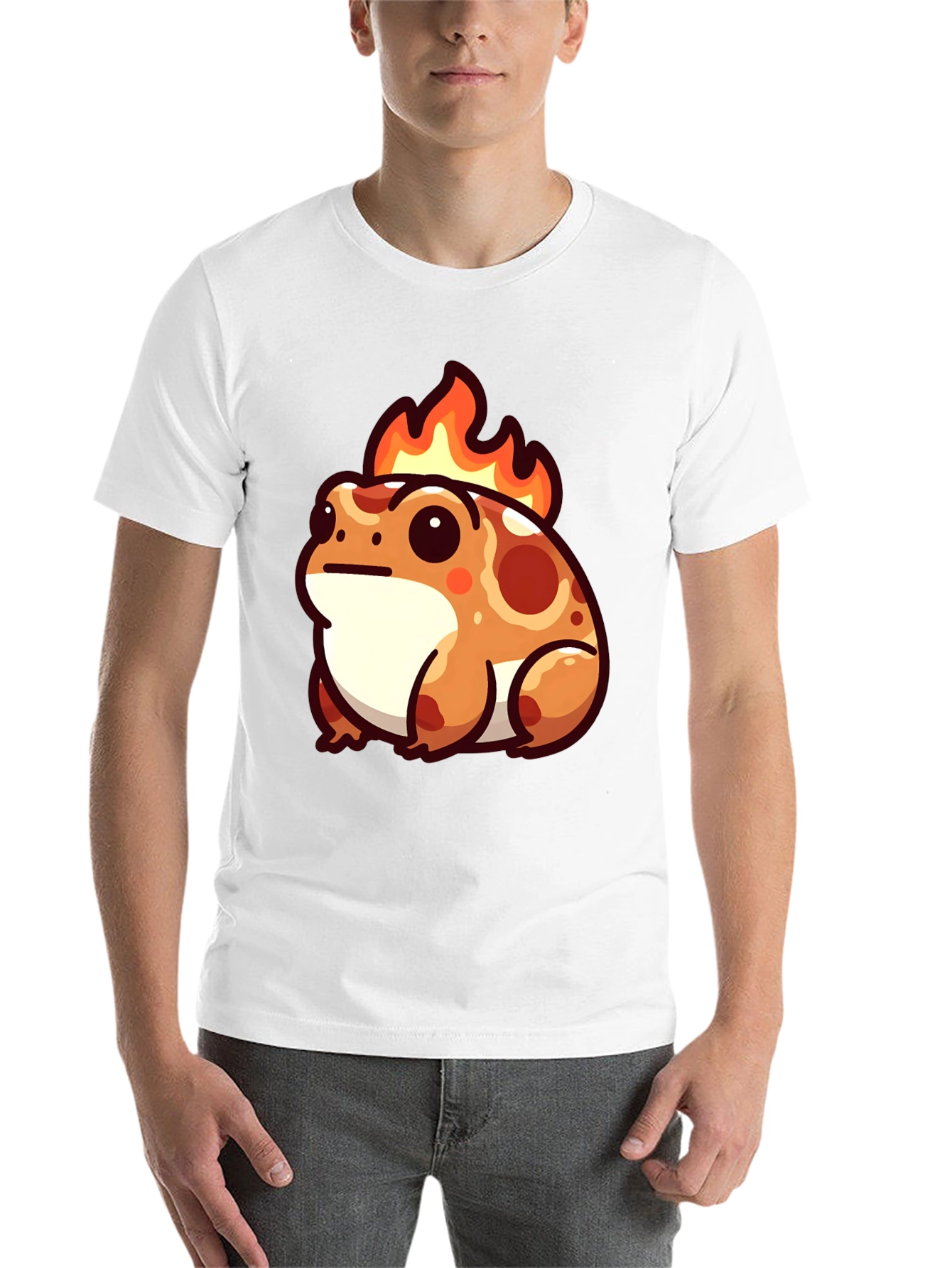 Black Flaming Frog T-Shirt - Fun Graphic Tee view 14