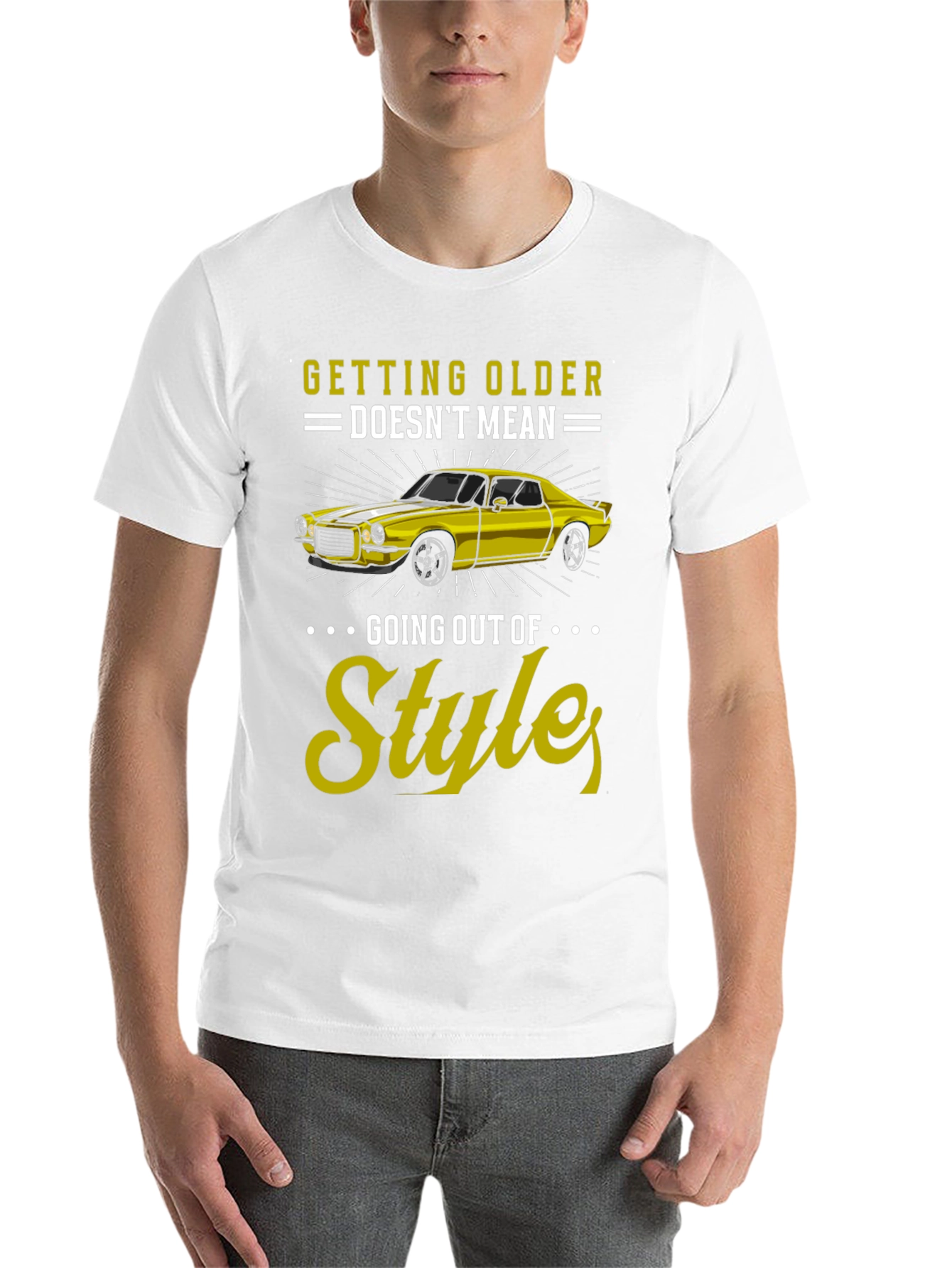 Black Getting Older Doesn't Mean Going Out of Style Graphic Tee view 14