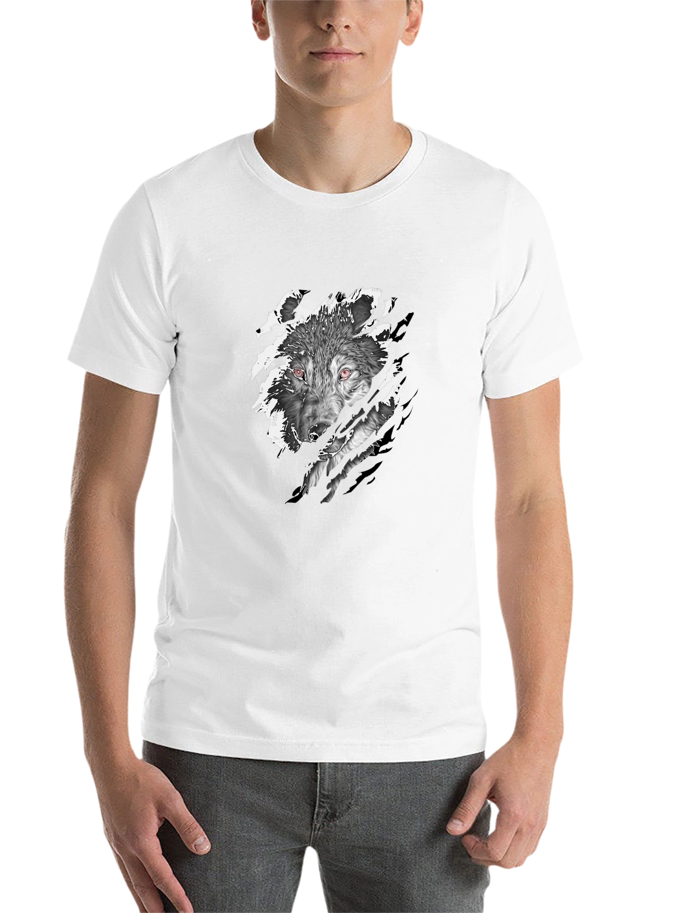 Black Black Wolf Graphic Tee - Fierce Style view 14