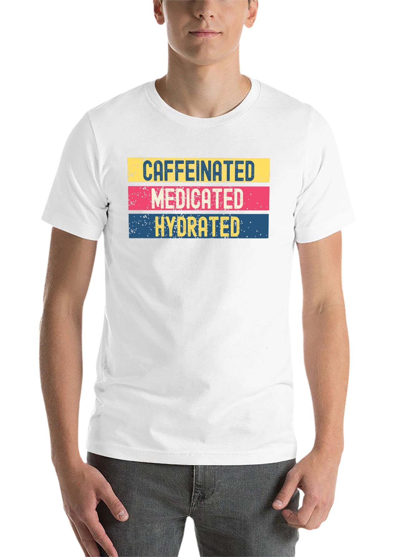 Caffeinated Medicated Hydrated Graphic Tee - 14