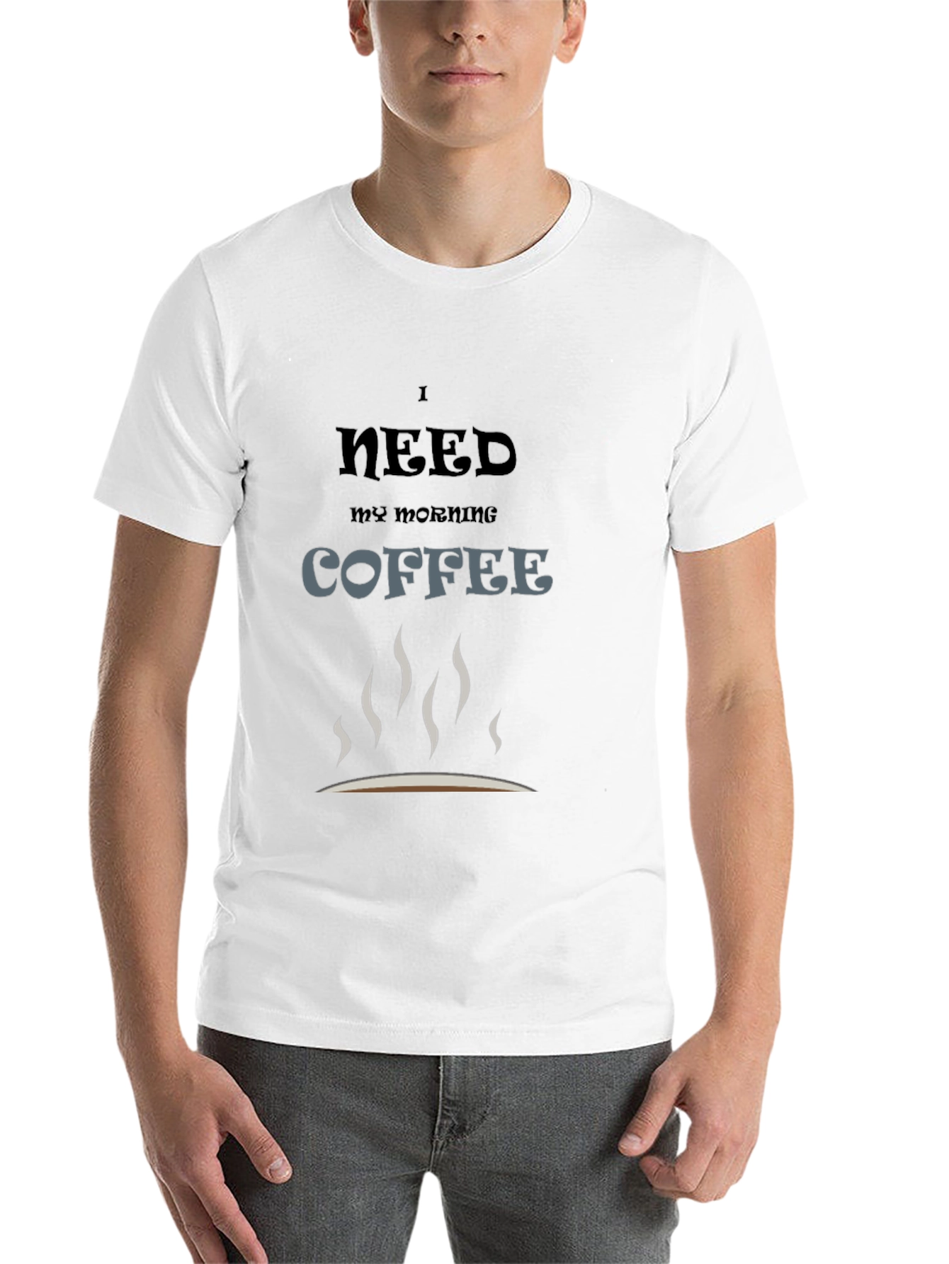 Black I Need Coffee T-Shirt - Morning Coffee Lover view 14