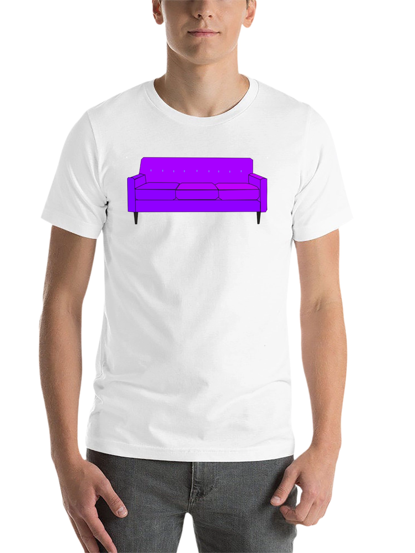 Black Purple Couch Graphic Tee - Modern Comfort view 14