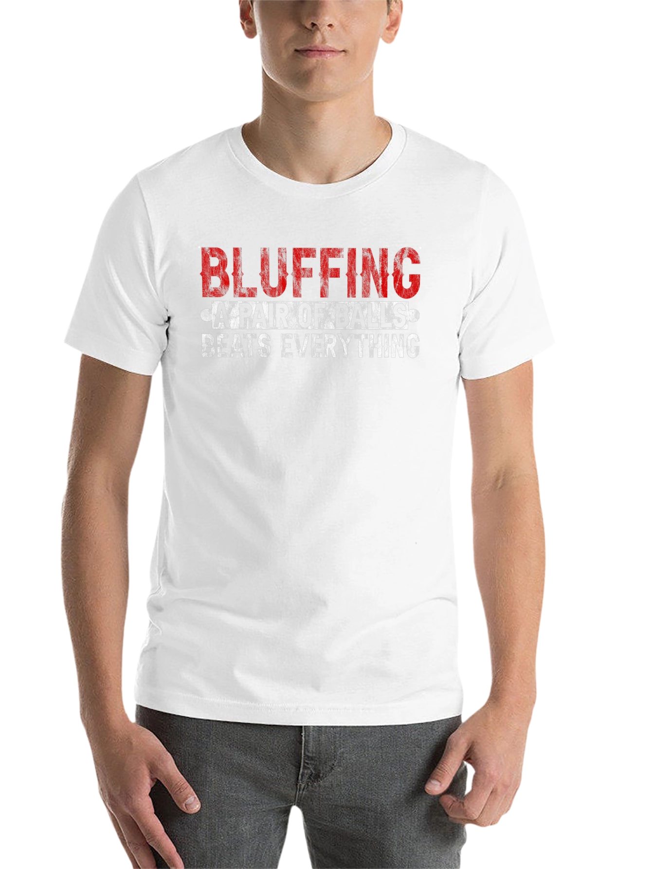Black Bluffing A Pair of Balls Graphic T-Shirt view 14