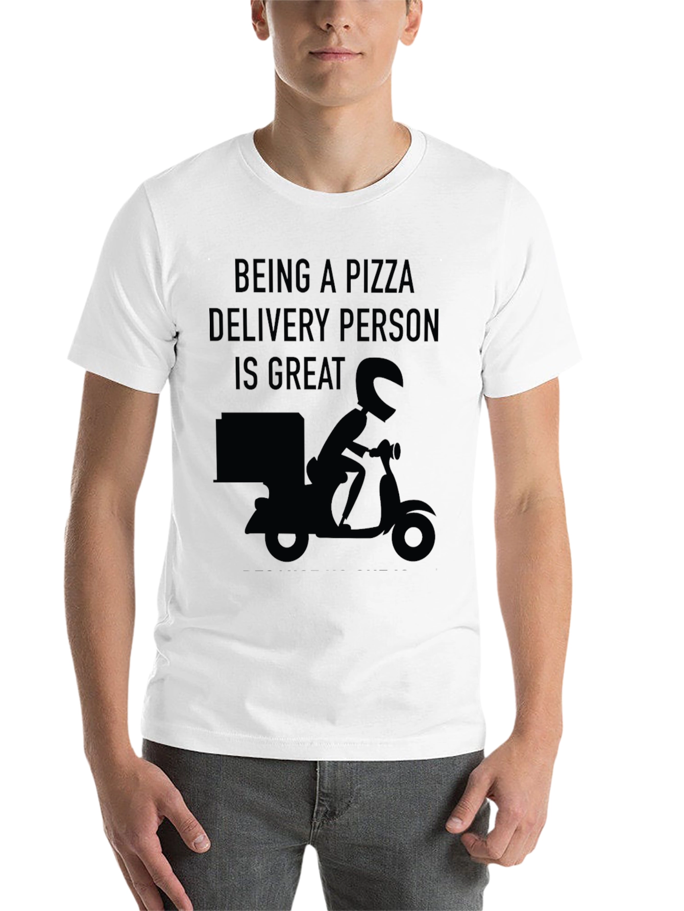 Black Pizza Delivery T-Shirt - Great Food Service Apparel view 14