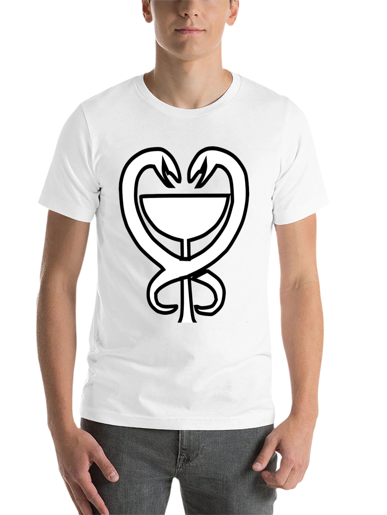 Black Aesculapian Staff T-Shirt view 14