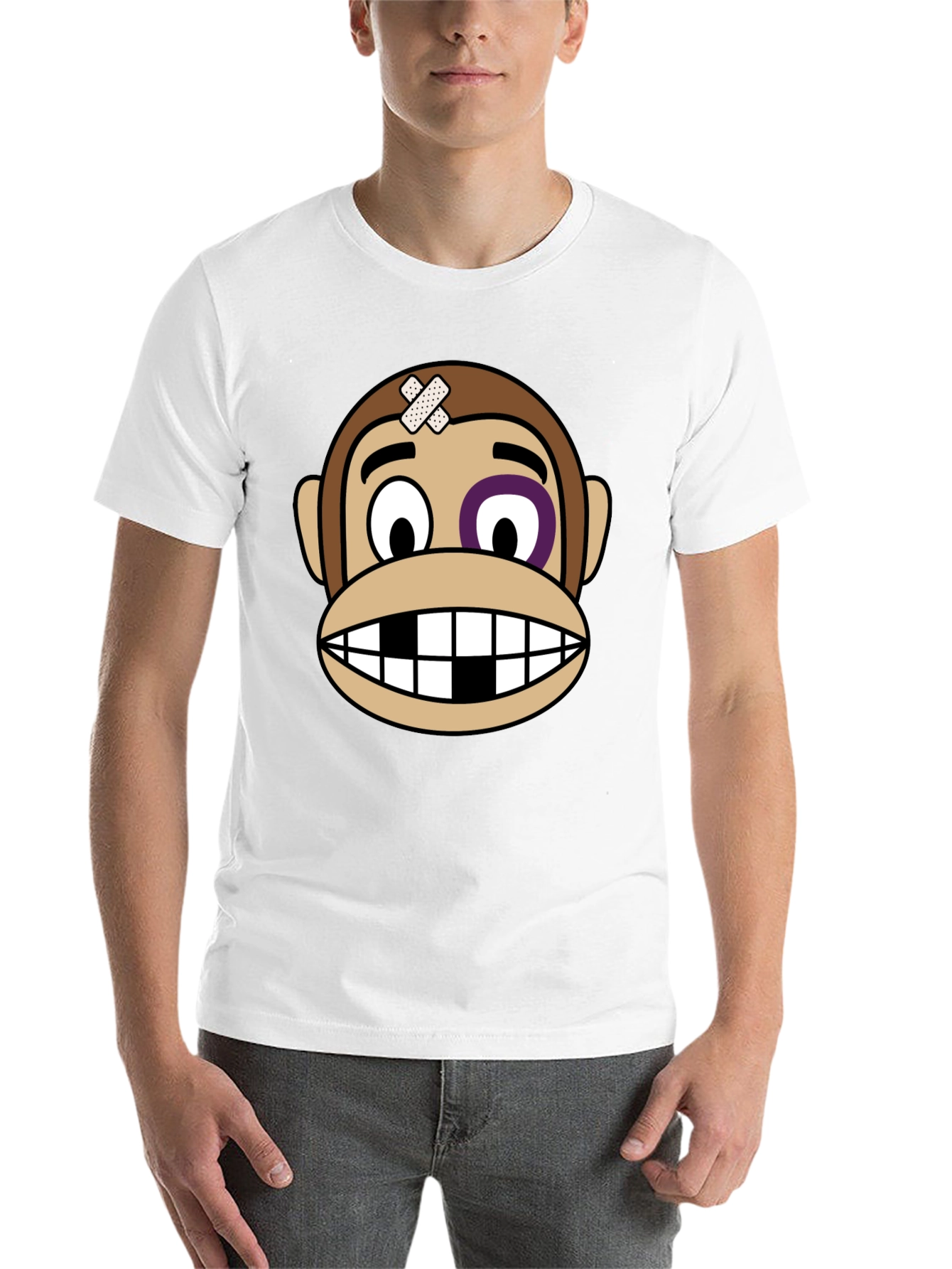 Black Funny Monkey Graphic T-Shirt view 14