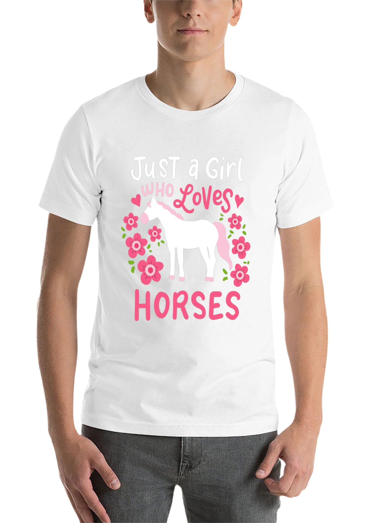 Black Just a Girl Who Loves Horses Graphic Tee view 14