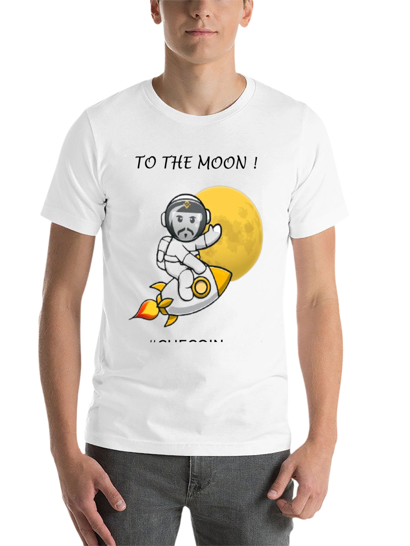 Black To the Moon T-Shirt | Crypto Tee | Black view 14