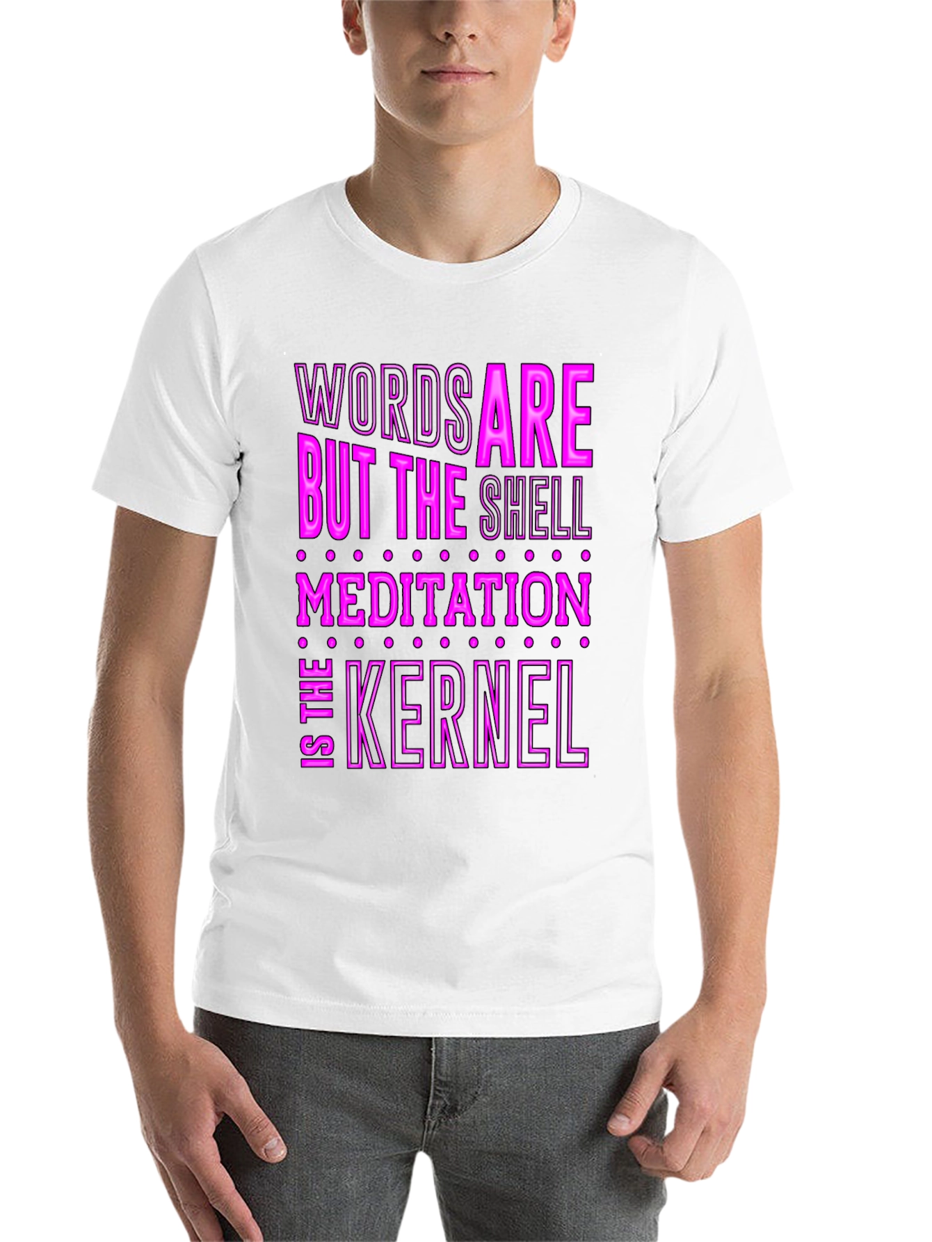 Black Words Are The Shell Meditation Kernel T-Shirt view 14