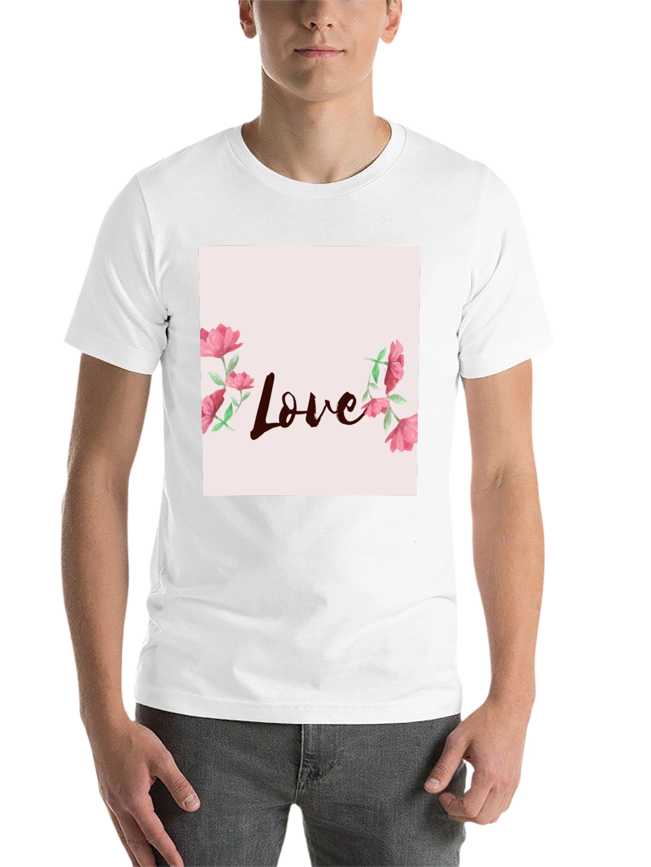 Black Floral Love Graphic Tee - Stylish Casual Wear view 14