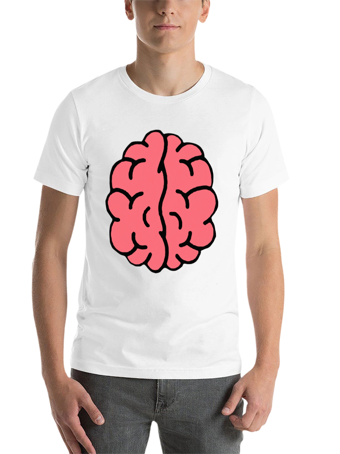 Black Brain Graphic Tee - Black Cotton Blend view 14