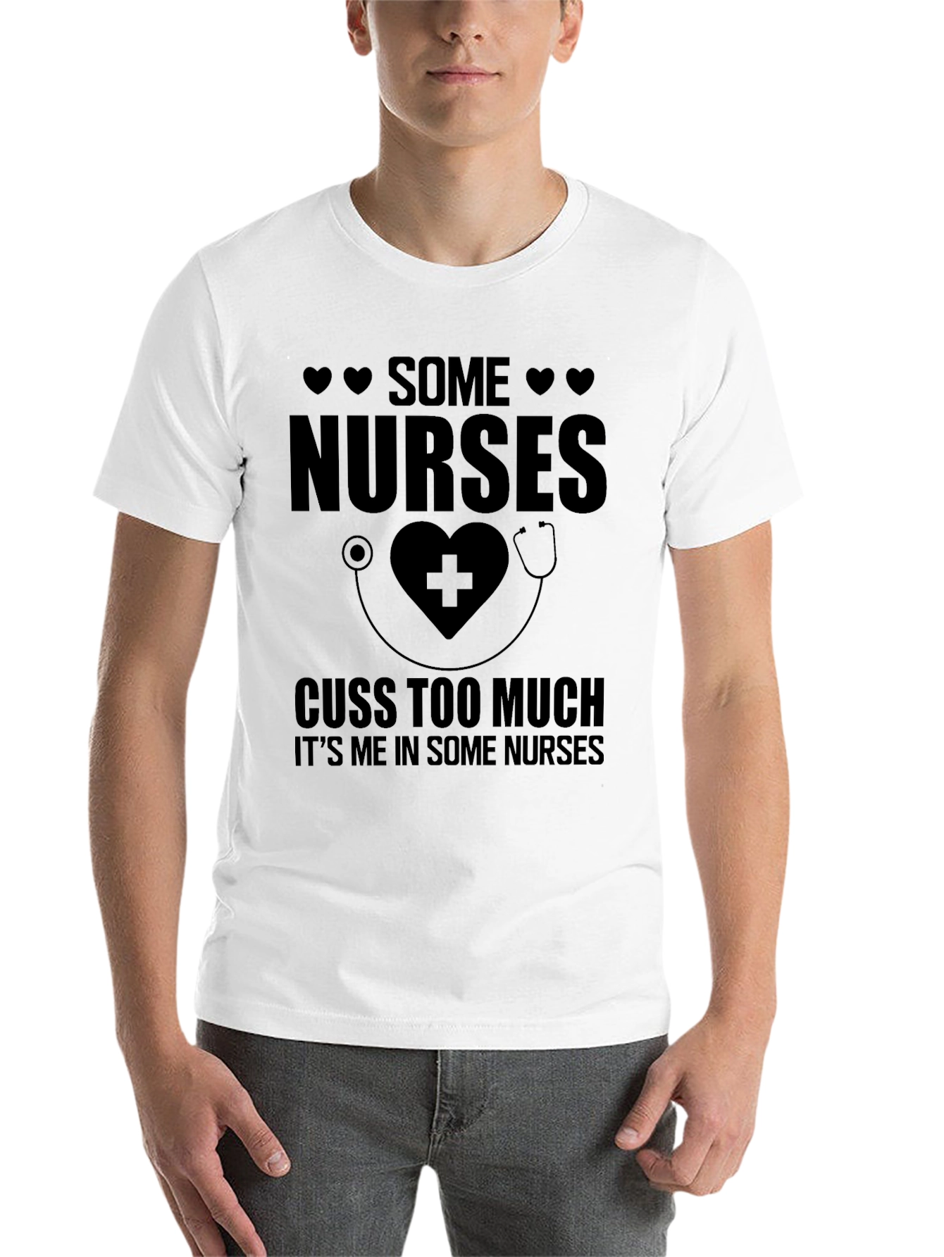 Black Some Nurses Cuss Too Much Funny T-Shirt view 14