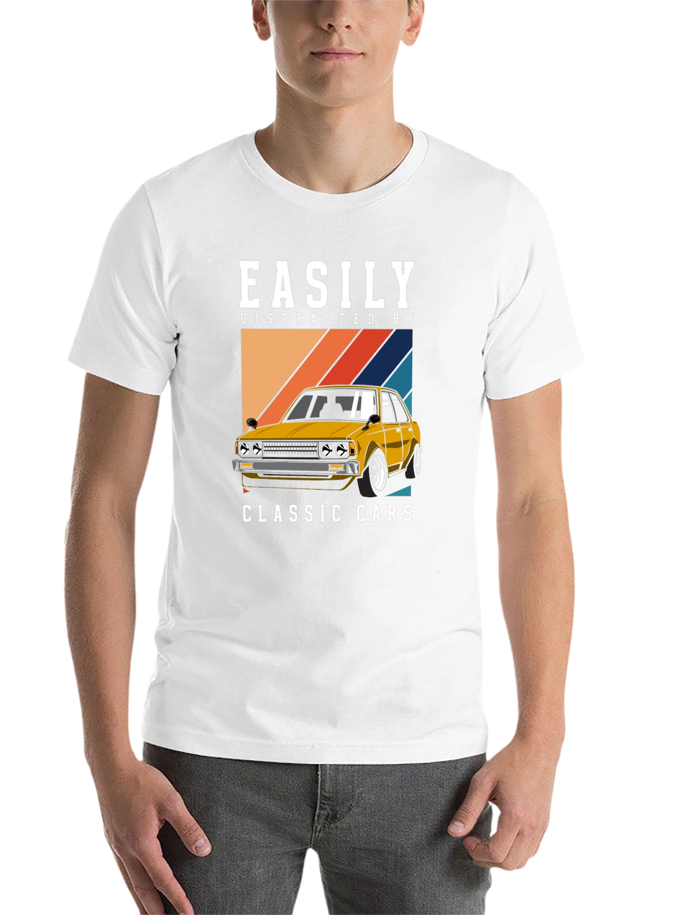 Easily Distracted Classic Cars Graphic Tee - 14