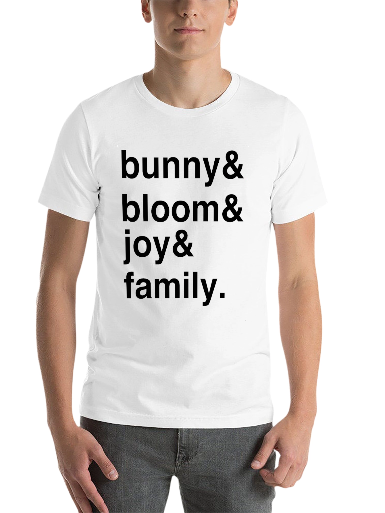 Bunny Bloom Joy Family Graphic Tee - Unisex Casual Shirt - 14
