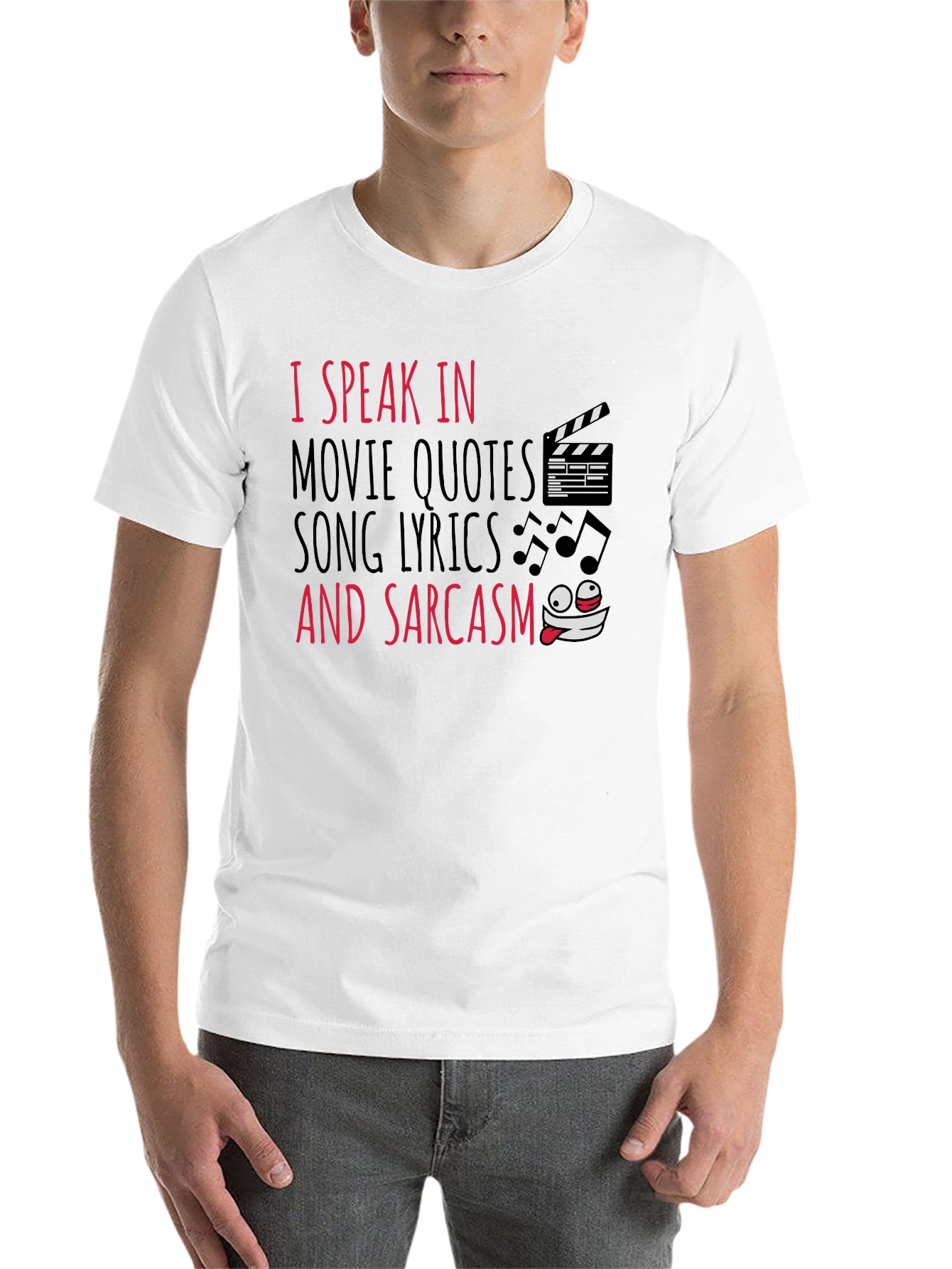 Black I Speak in Movie Quotes Sarcasm Graphic Tee view 14