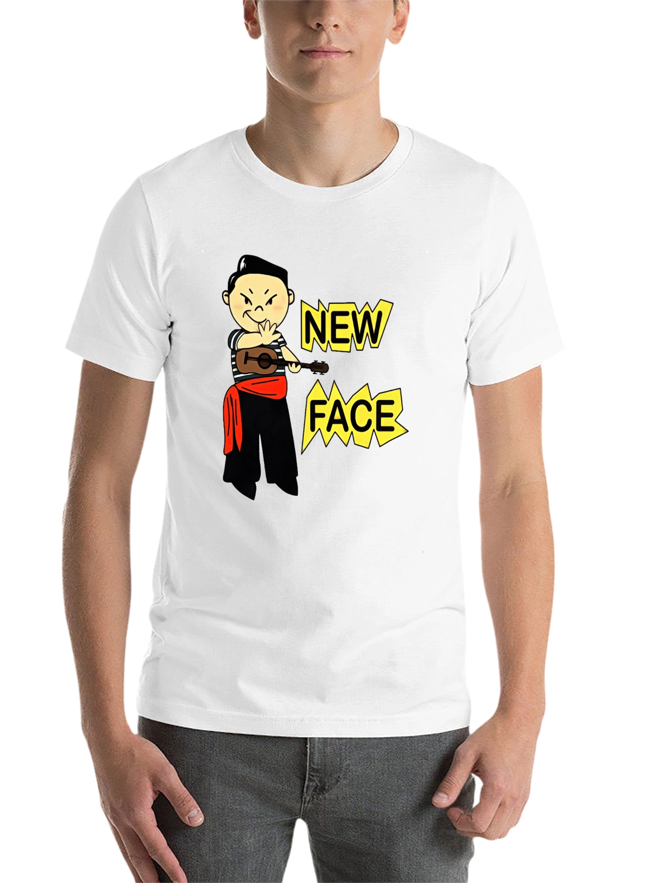 Black New Face Graphic Tee - Unique Design view 14