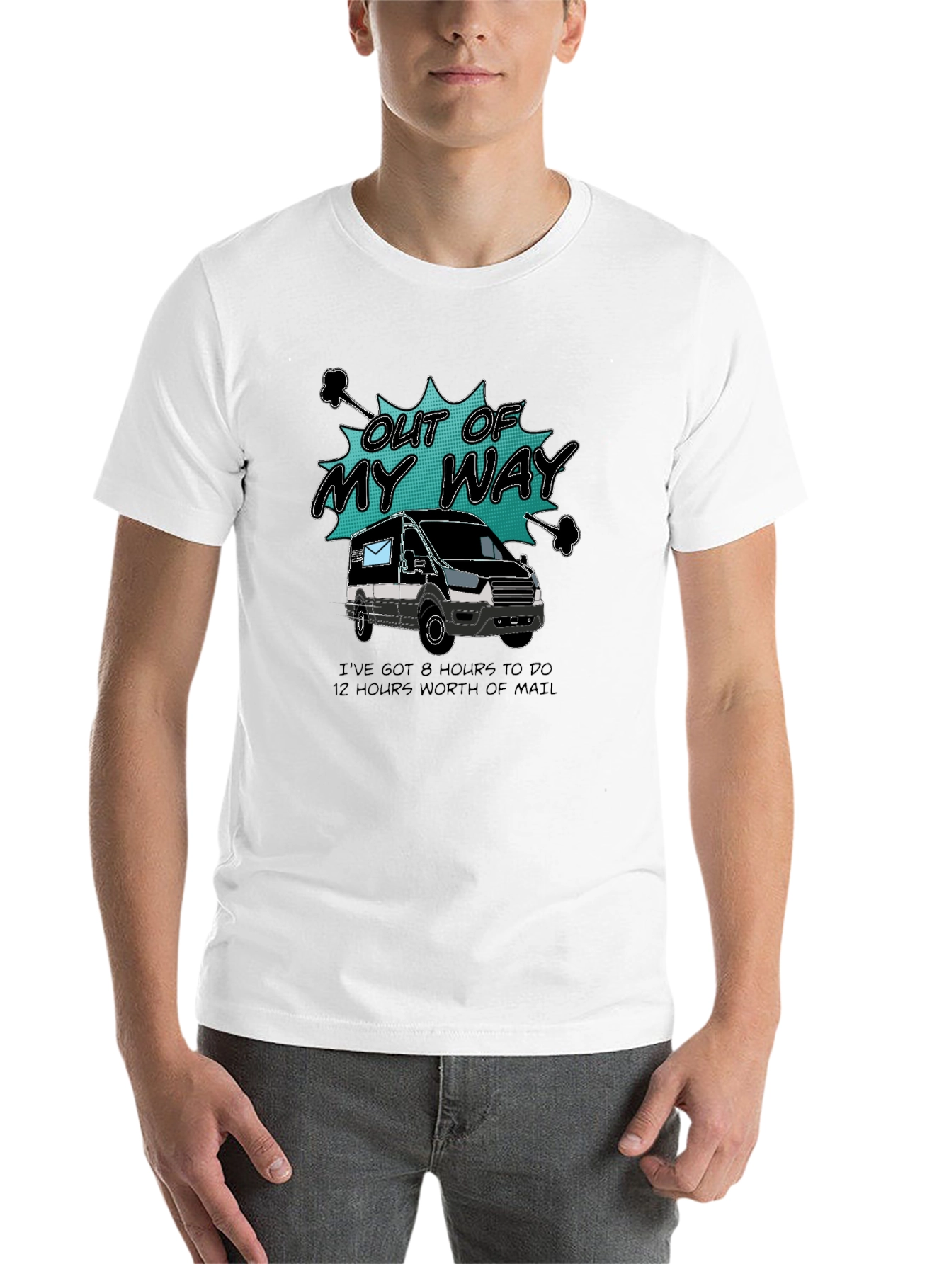Black Out of My Way Postal Worker T-Shirt view 14