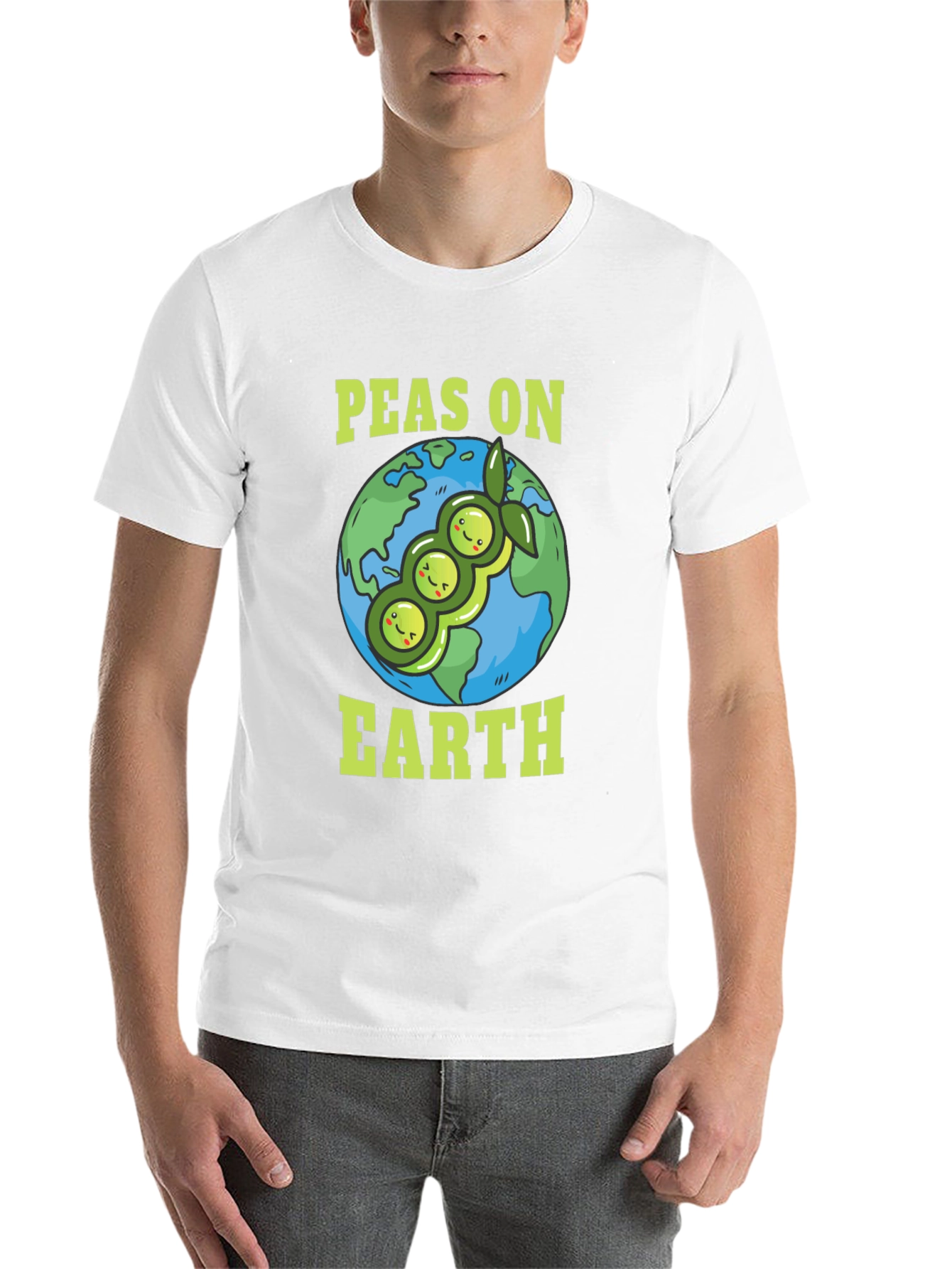 Black Peas on Earth T-Shirt - Vegan Planet Tee view 14